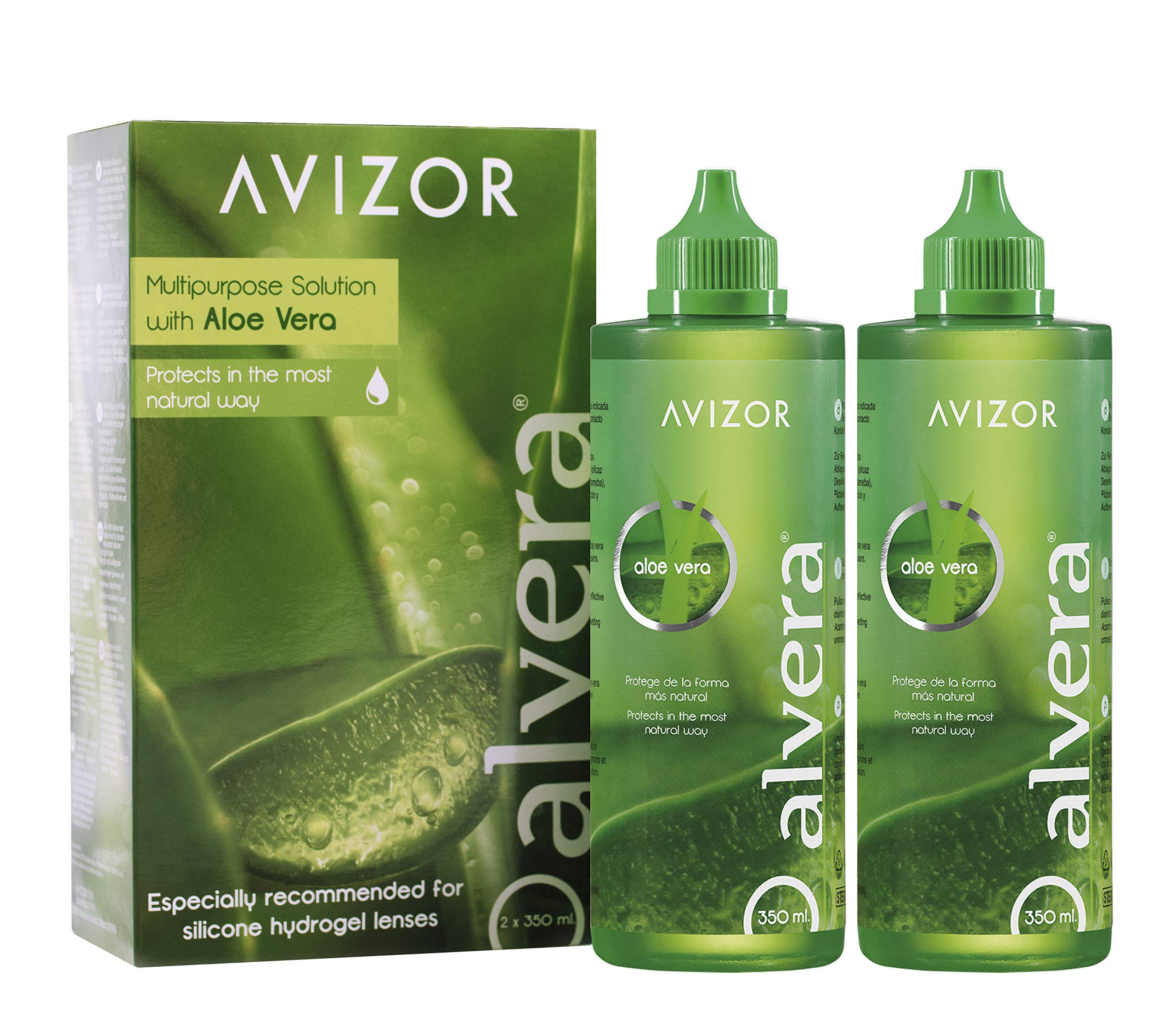 AVIZOR Alvera – Liquide lentilles 350 ml avec étui
