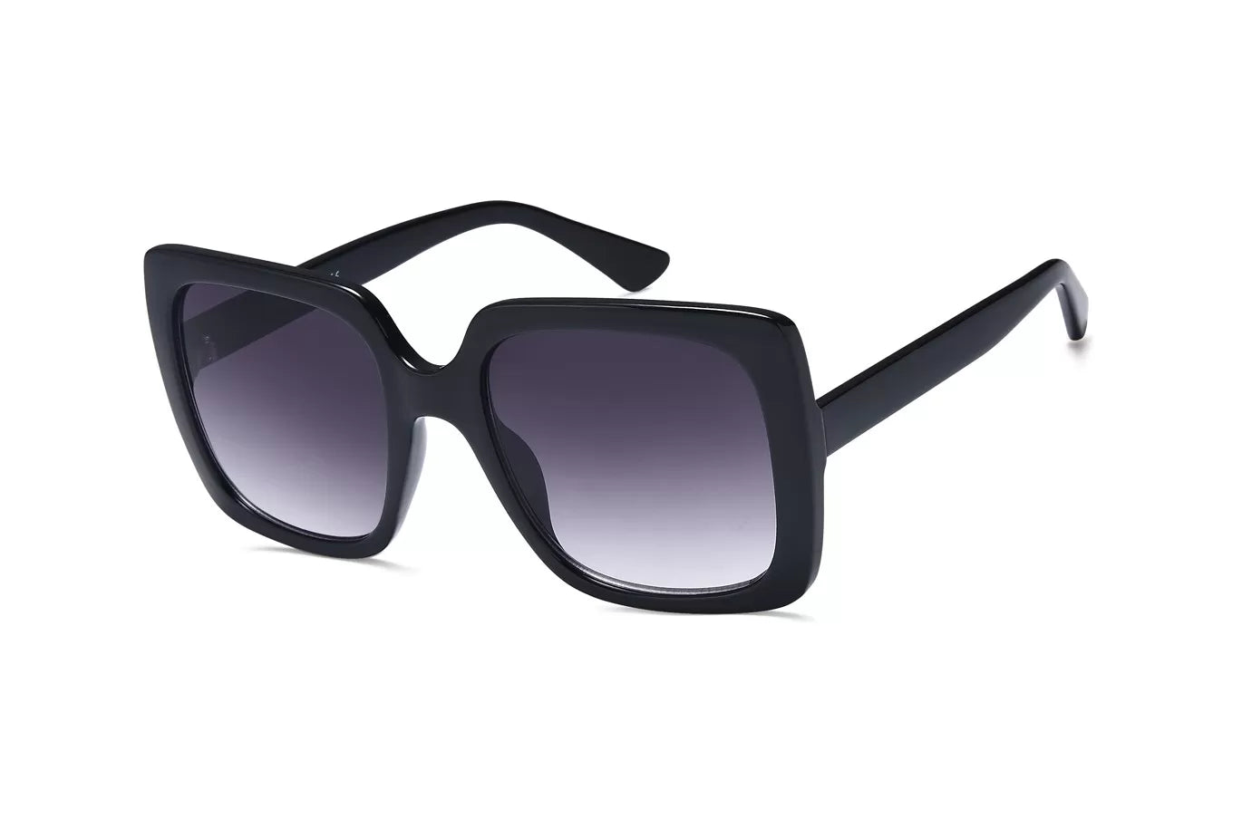 IKALY SP4214 – Lunettes de soleil femme acétate noir & verres gris dégradé