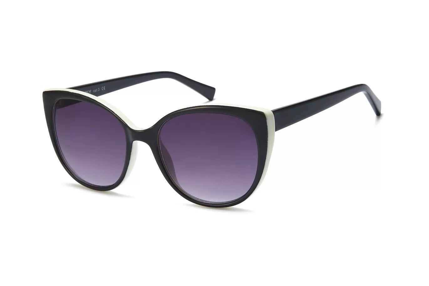 IKALY SP4218 – Lunettes de soleil femme noir/crème & verres gris dégradés