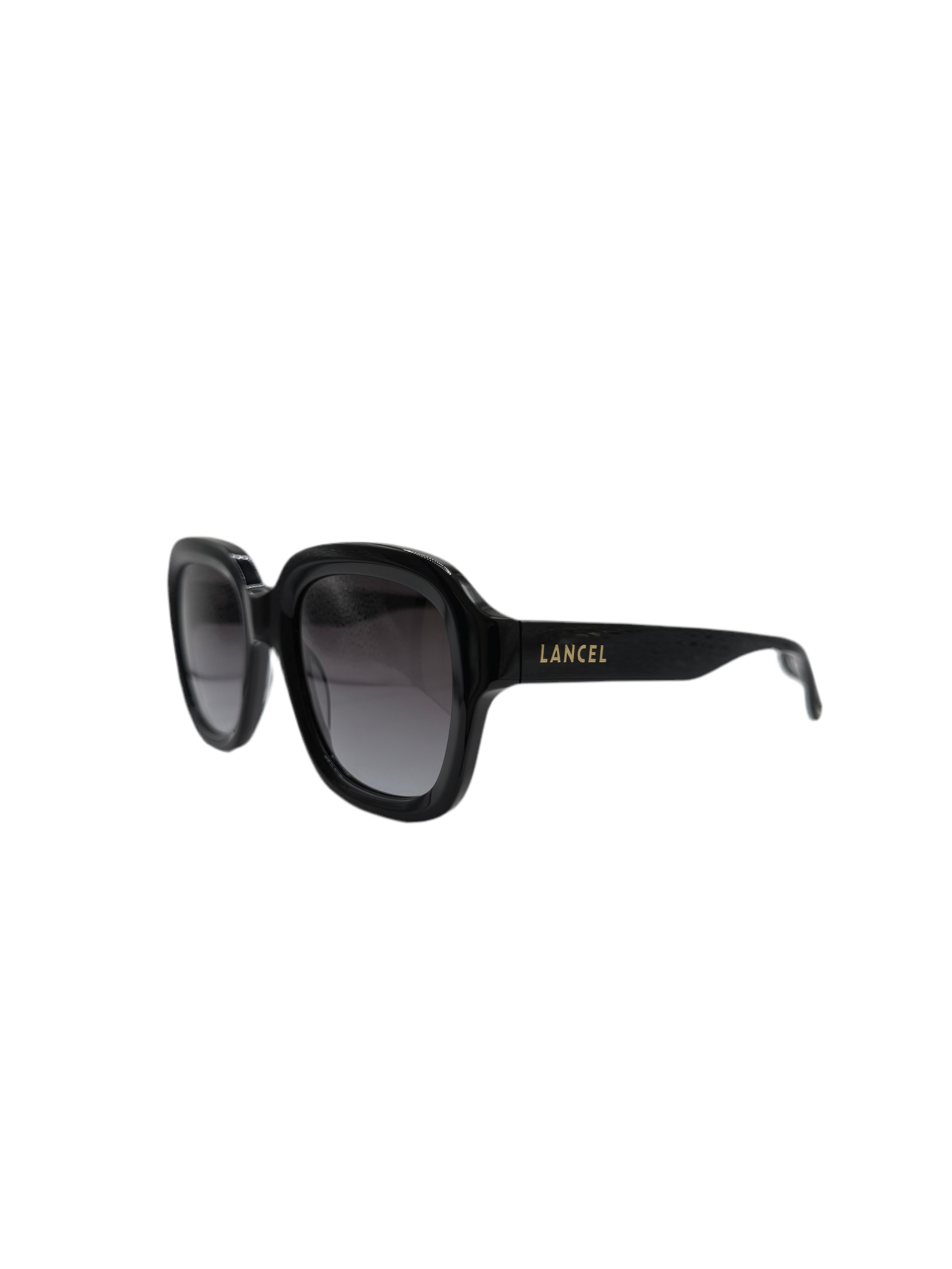 LANCEL LA91053 – Lunettes de soleil femme noir & verres gris dégradé