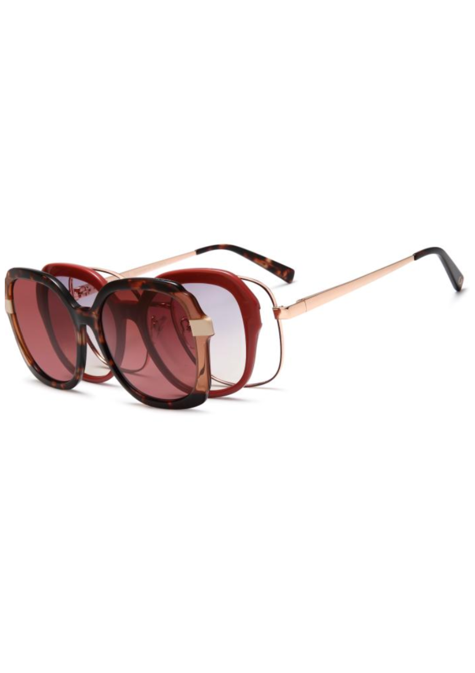 OSMOSE OCP624 | Lunettes de vue femme métal rose gold et marron à clip