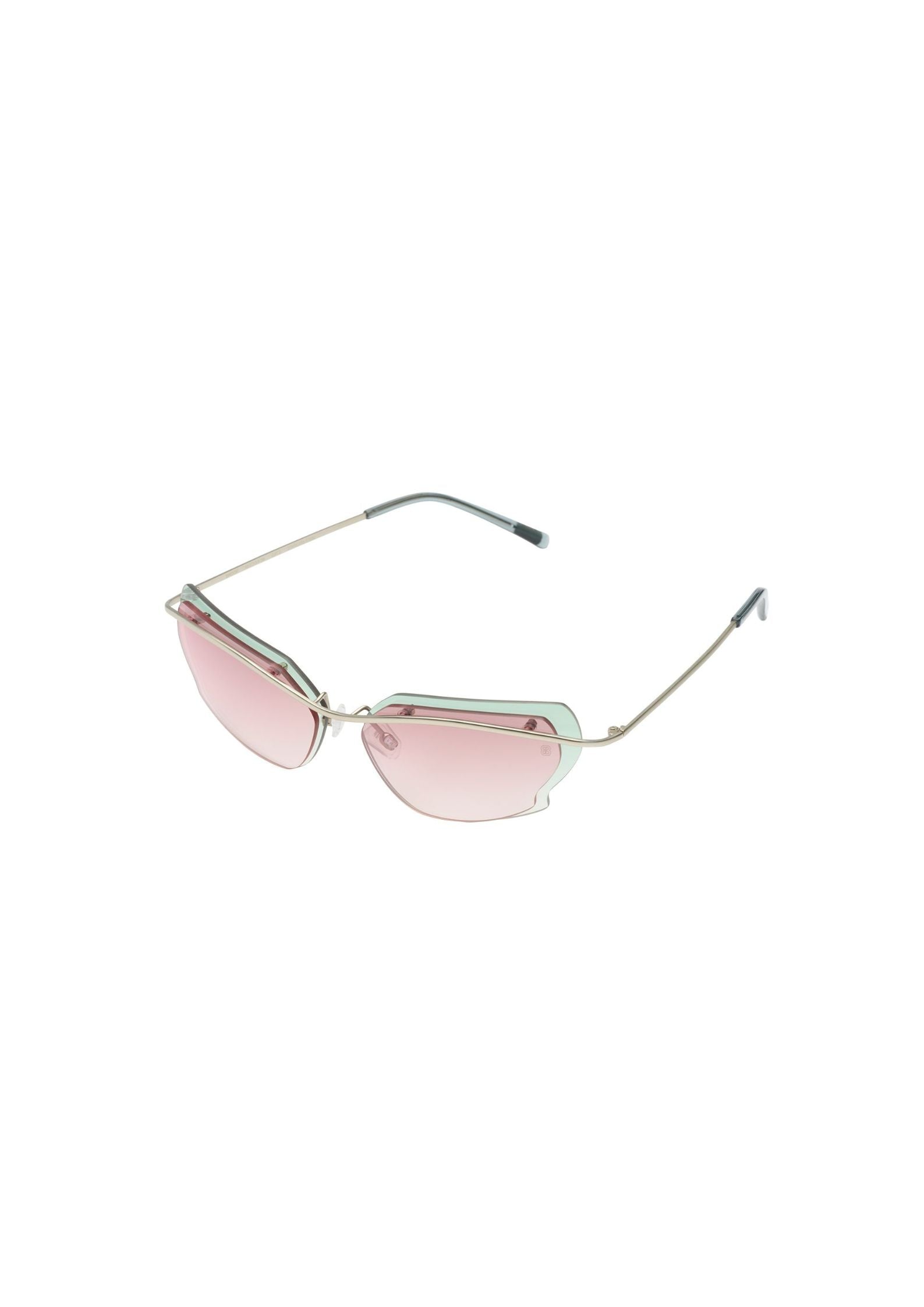 KOMONO Brook – Lunettes de soleil percée femme rose et verte