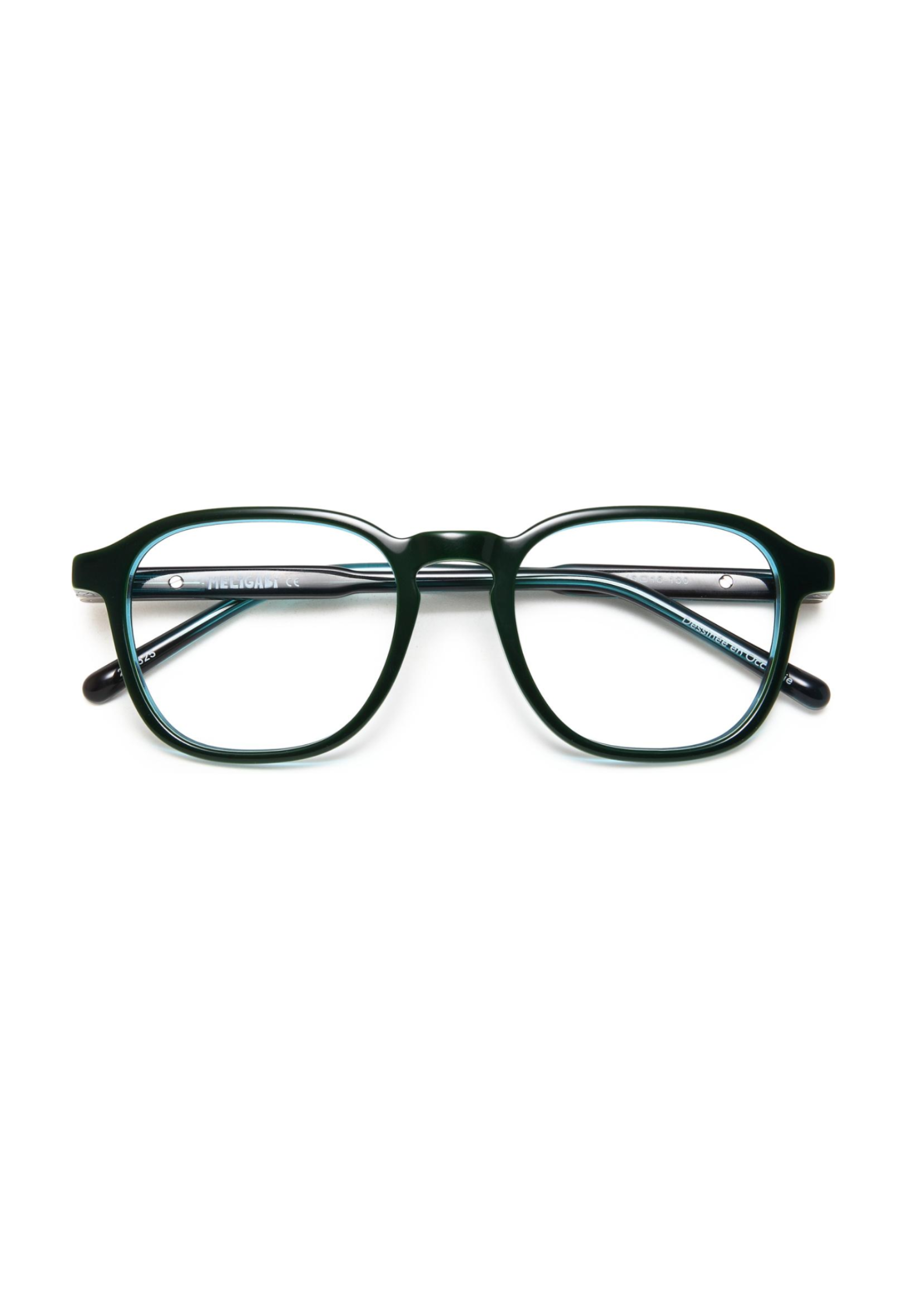 OSMOSE - MG012 | Lunettes de vue enfant MELIGABI vert et bleu charnière 360°