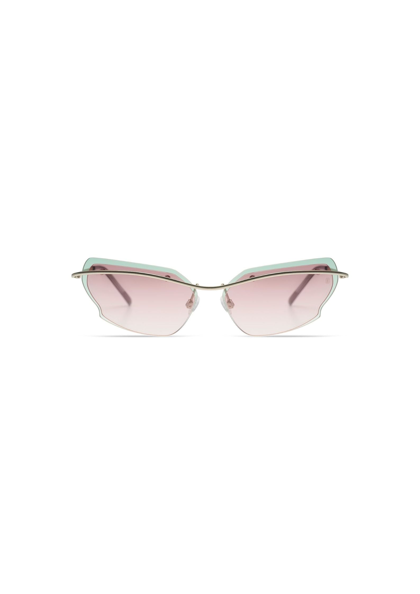 KOMONO Brook – Lunettes de soleil percée femme rose et verte