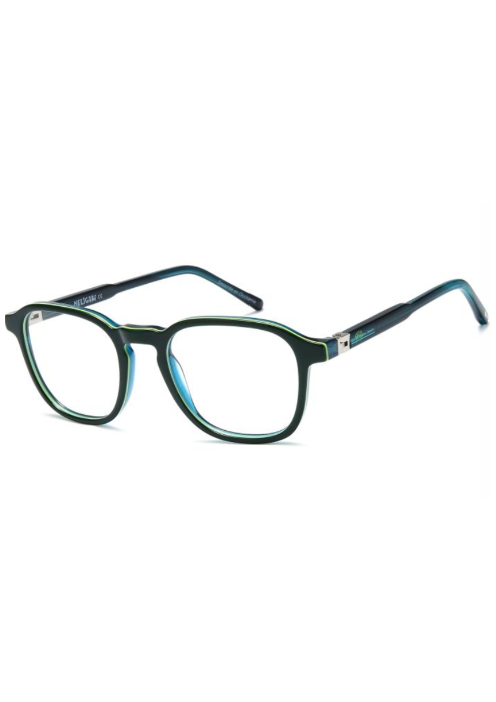 OSMOSE - MG012 | Lunettes de vue enfant MELIGABI vert et bleu charnière 360°