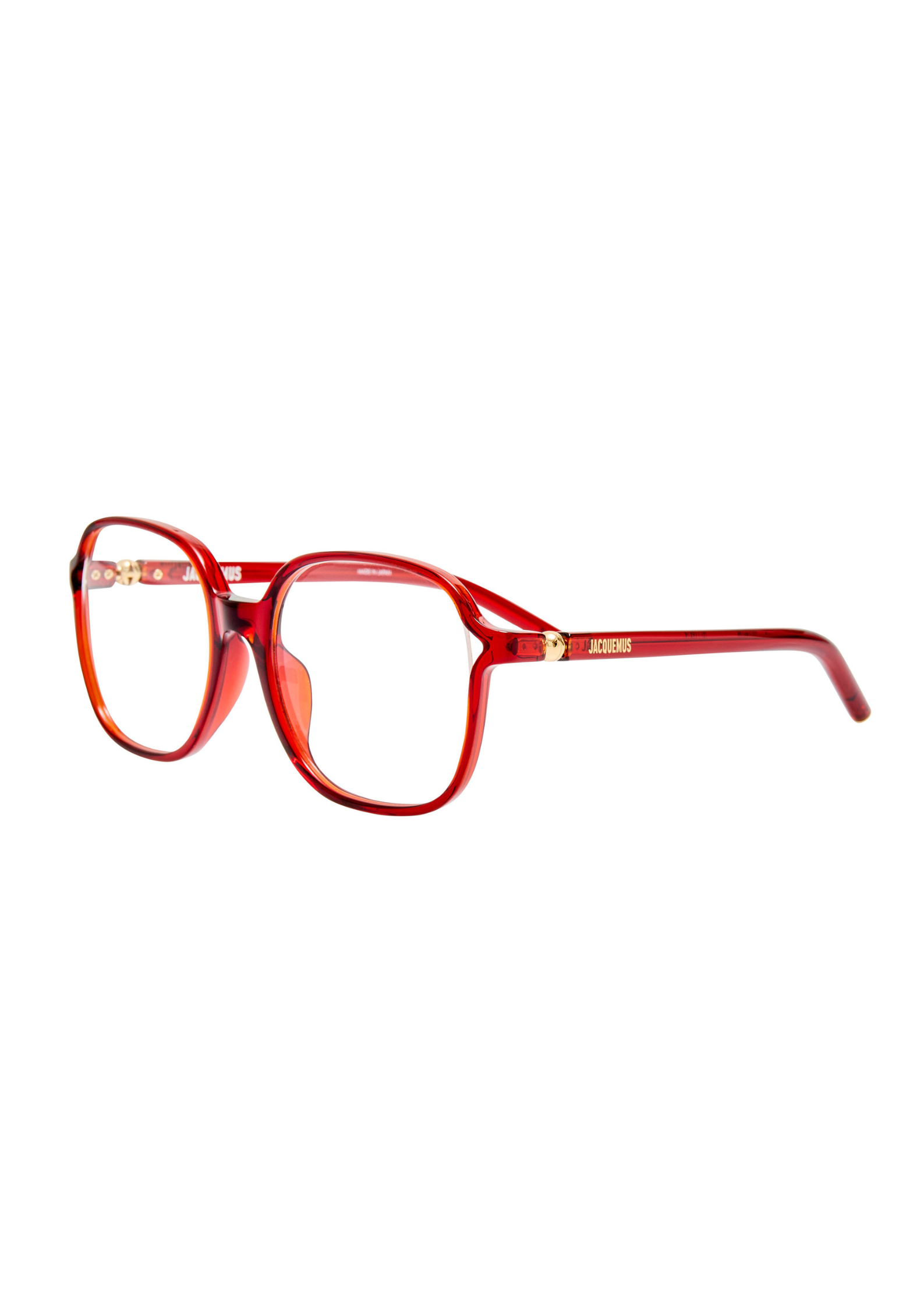 JACQUEMUS BERGER – ROUGE TRANSLUCIDE | LUNETTES DE VUE EN ACÉTATE