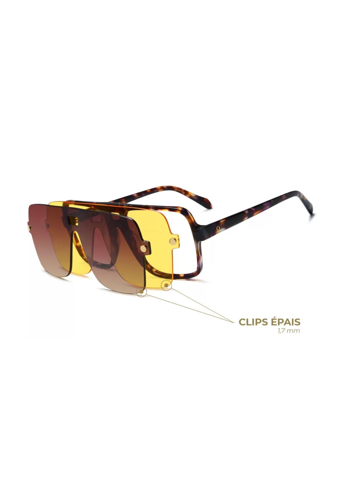 OSMOSE OCP692 | Lunettes de vue femme double pont écaille à clip