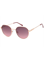 IKALY S392 – Lunettes de soleil femme métal doré verres brun