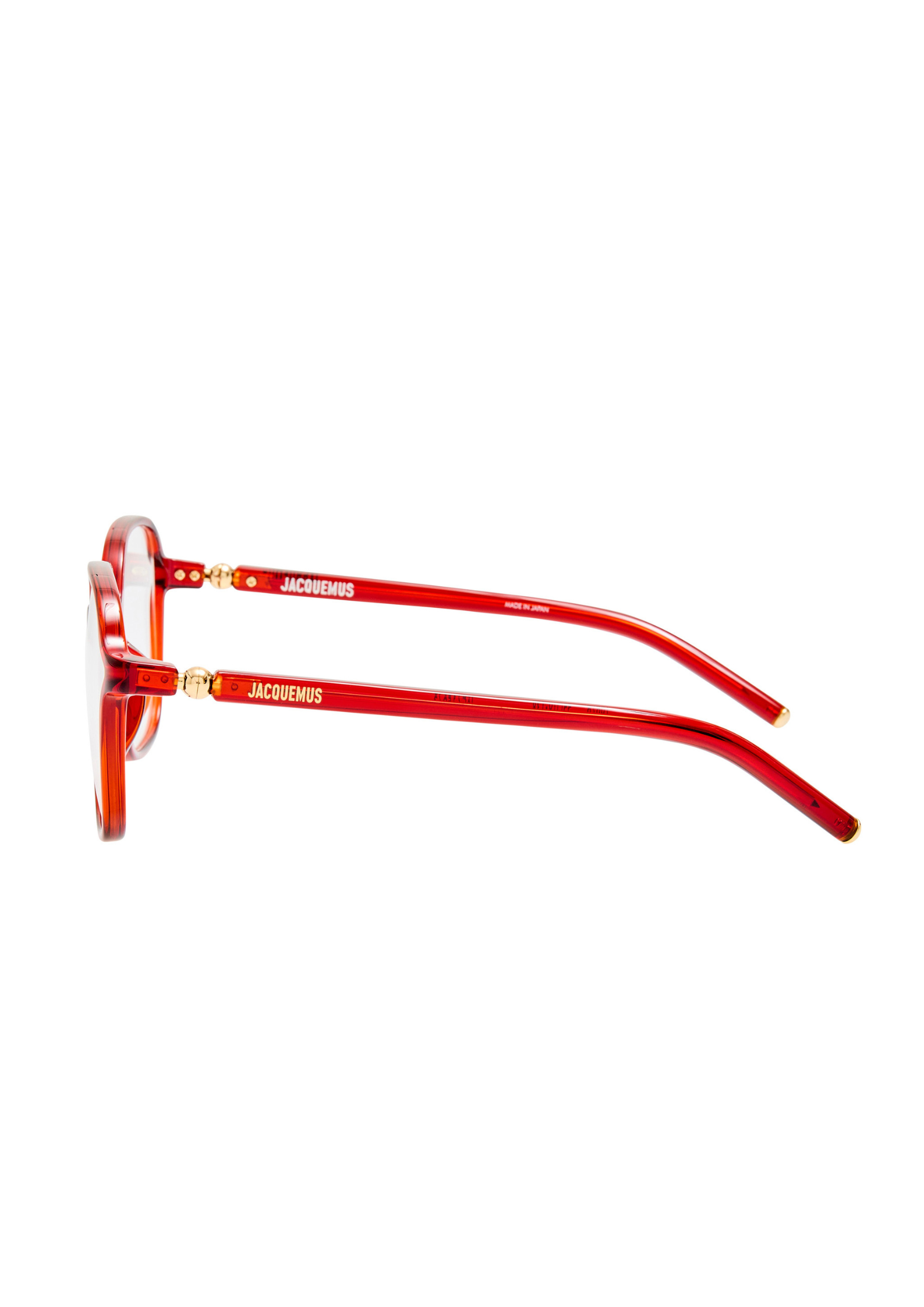 JACQUEMUS BERGER – ROUGE TRANSLUCIDE | LUNETTES DE VUE EN ACÉTATE