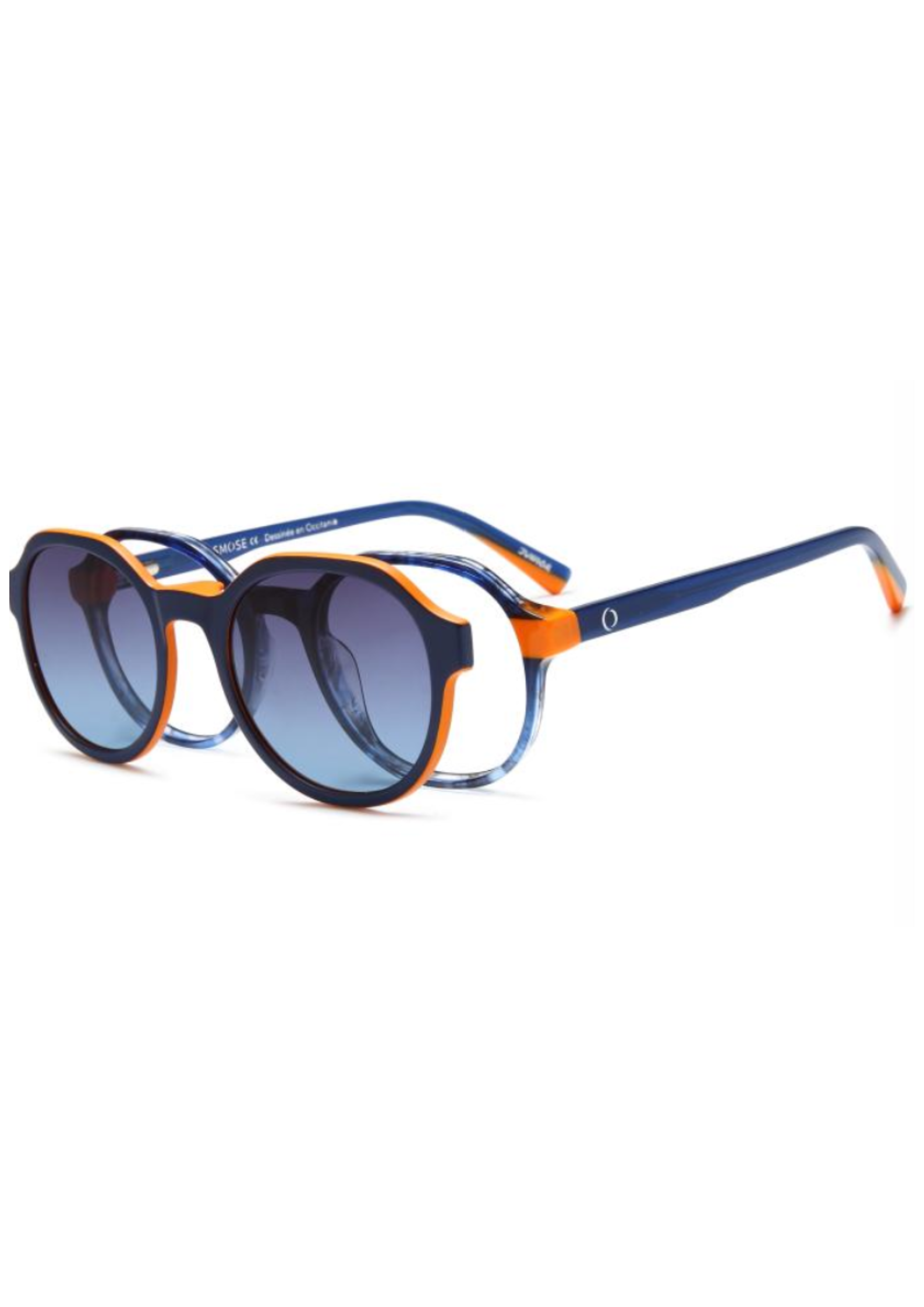 OSMOSE - OCP636 | Lunettes de vue enfant acétate écaille, bleu & orange à clip