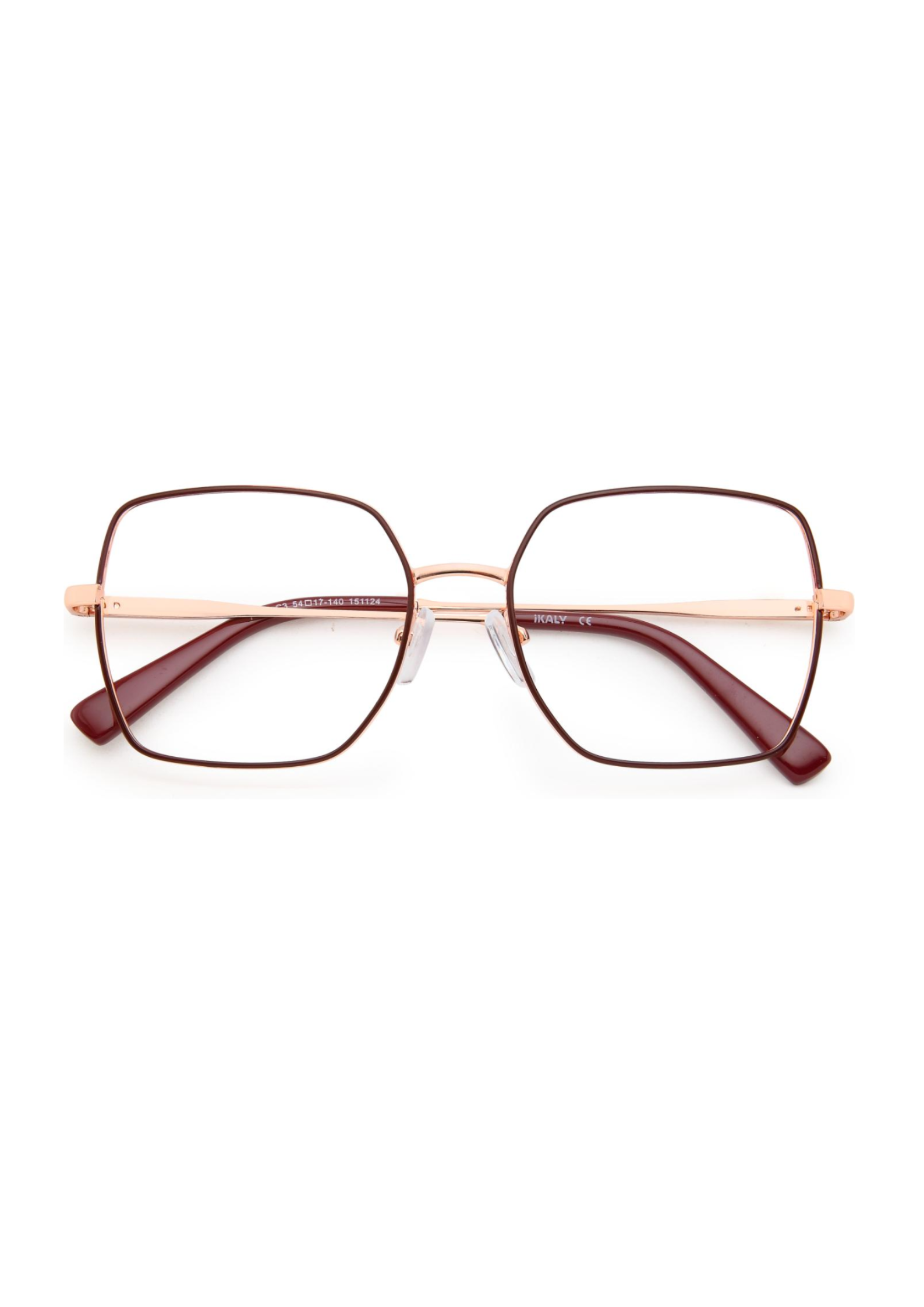 IKALY – P320 | Lunettes de vue femme or rose et bordeaux