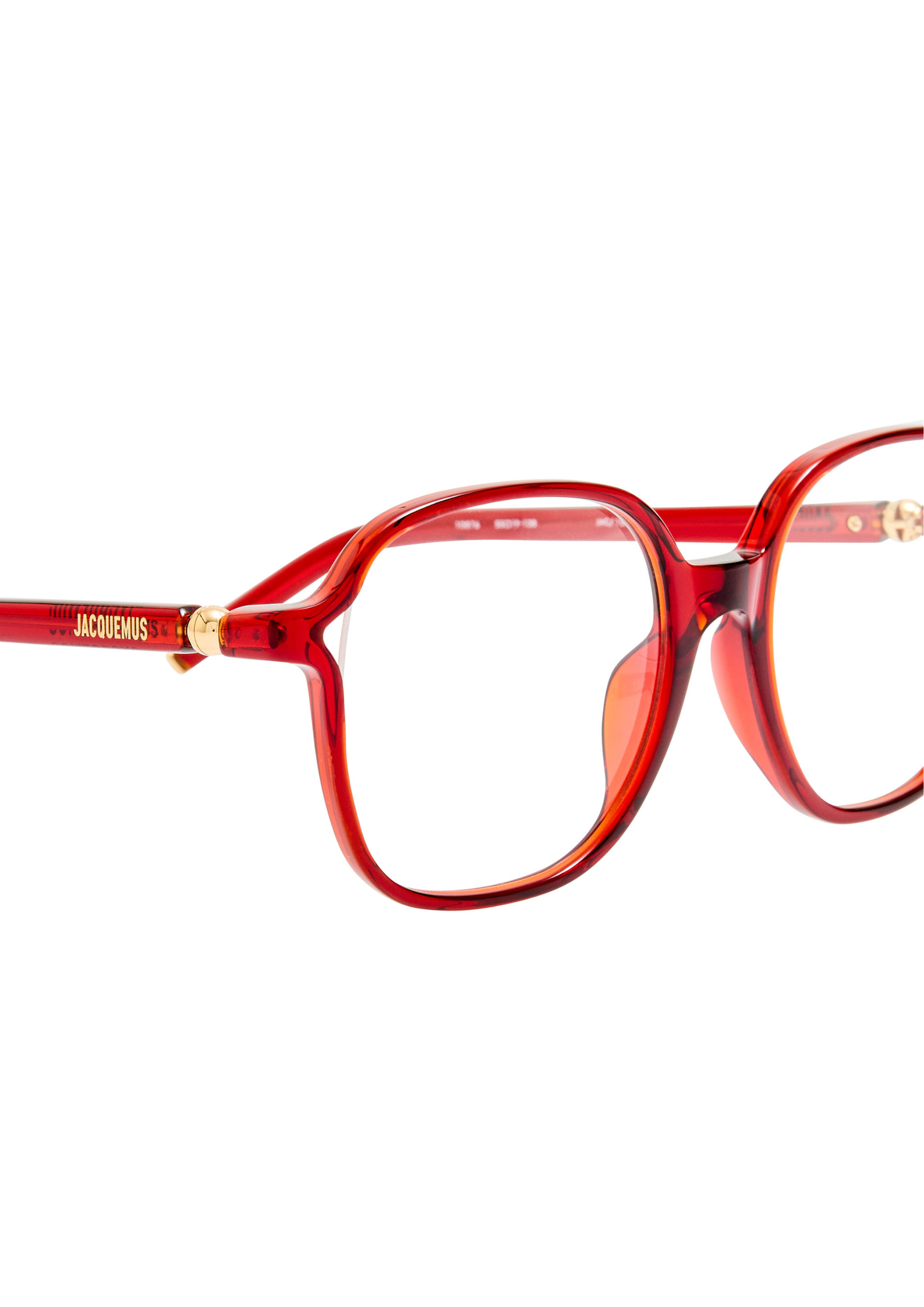 JACQUEMUS BERGER – ROUGE TRANSLUCIDE | LUNETTES DE VUE EN ACÉTATE