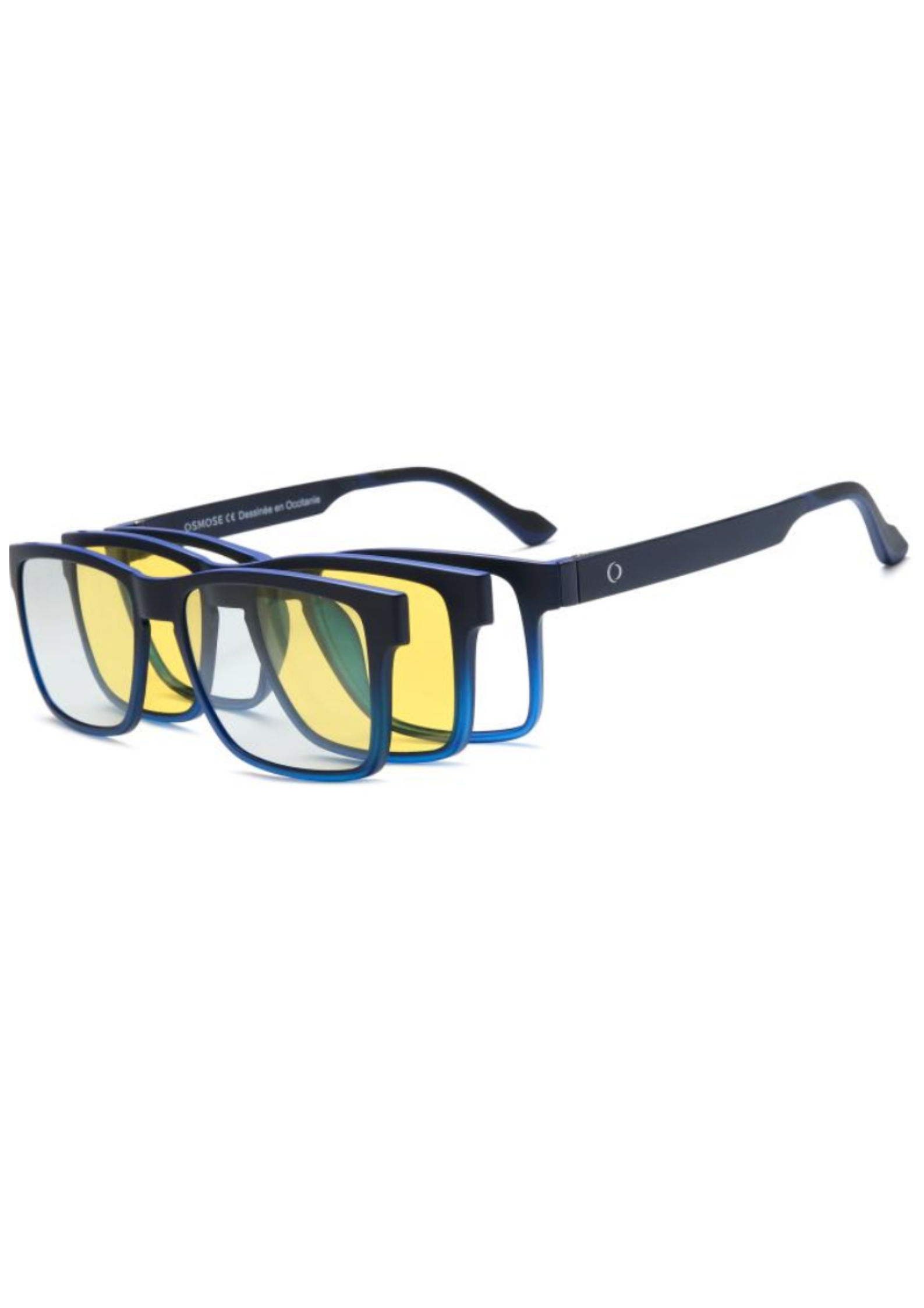 OSMOSE - OCP509 | Lunettes de vue homme ultem bleu mat à clip photochromique