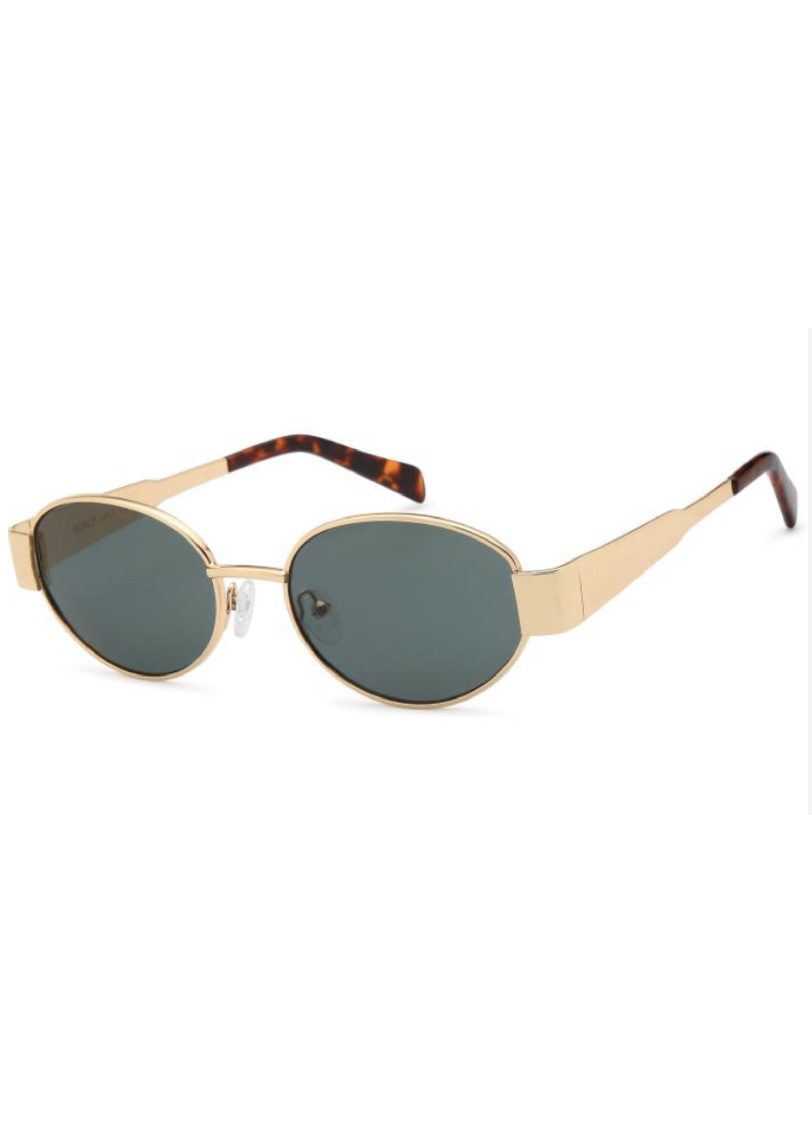 IKALY S393 – Lunettes de soleil femme métal doré verres gris