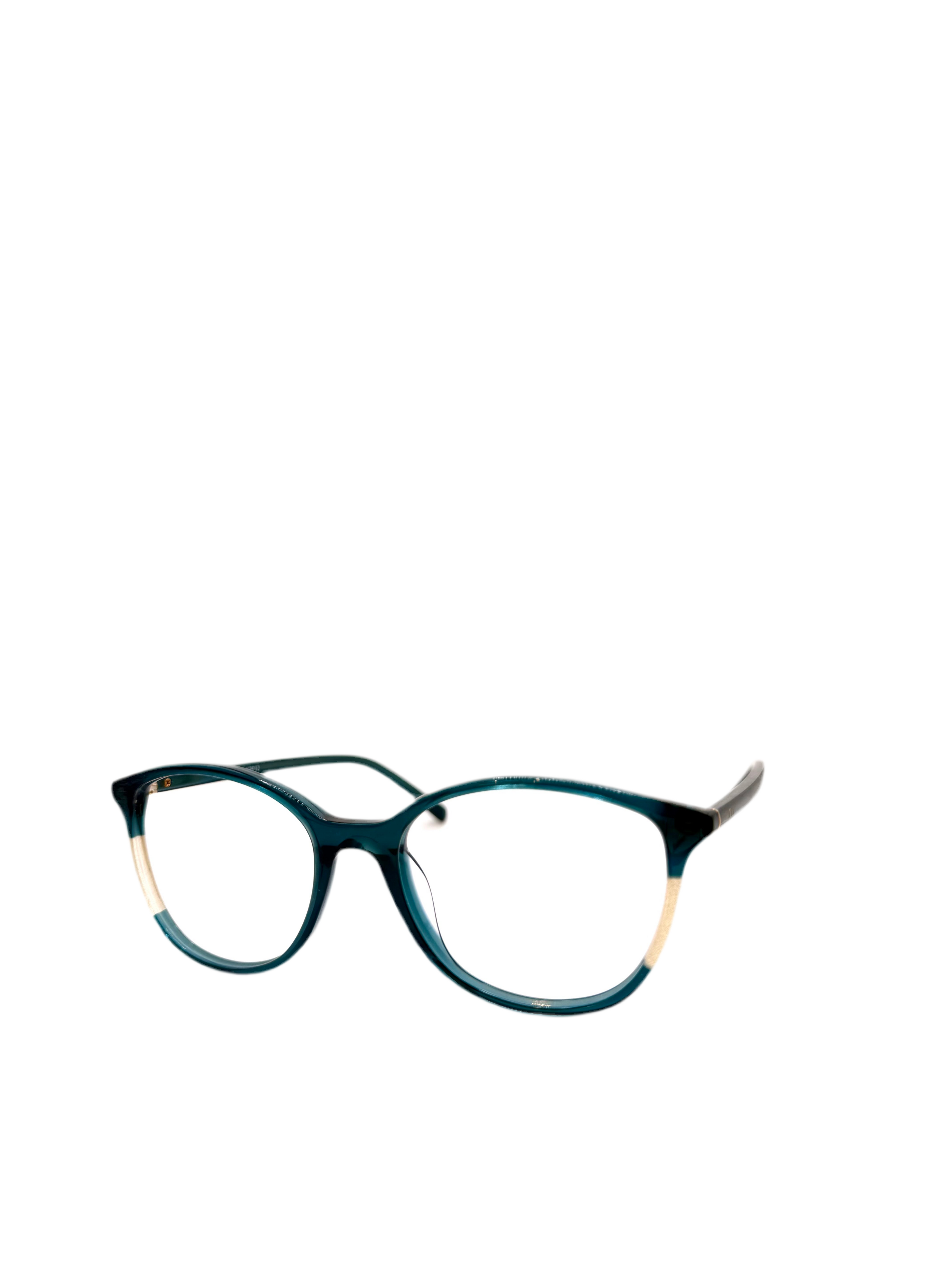 Lou – KA11 | Lunettes de vue enfant vert et blanc pailleté