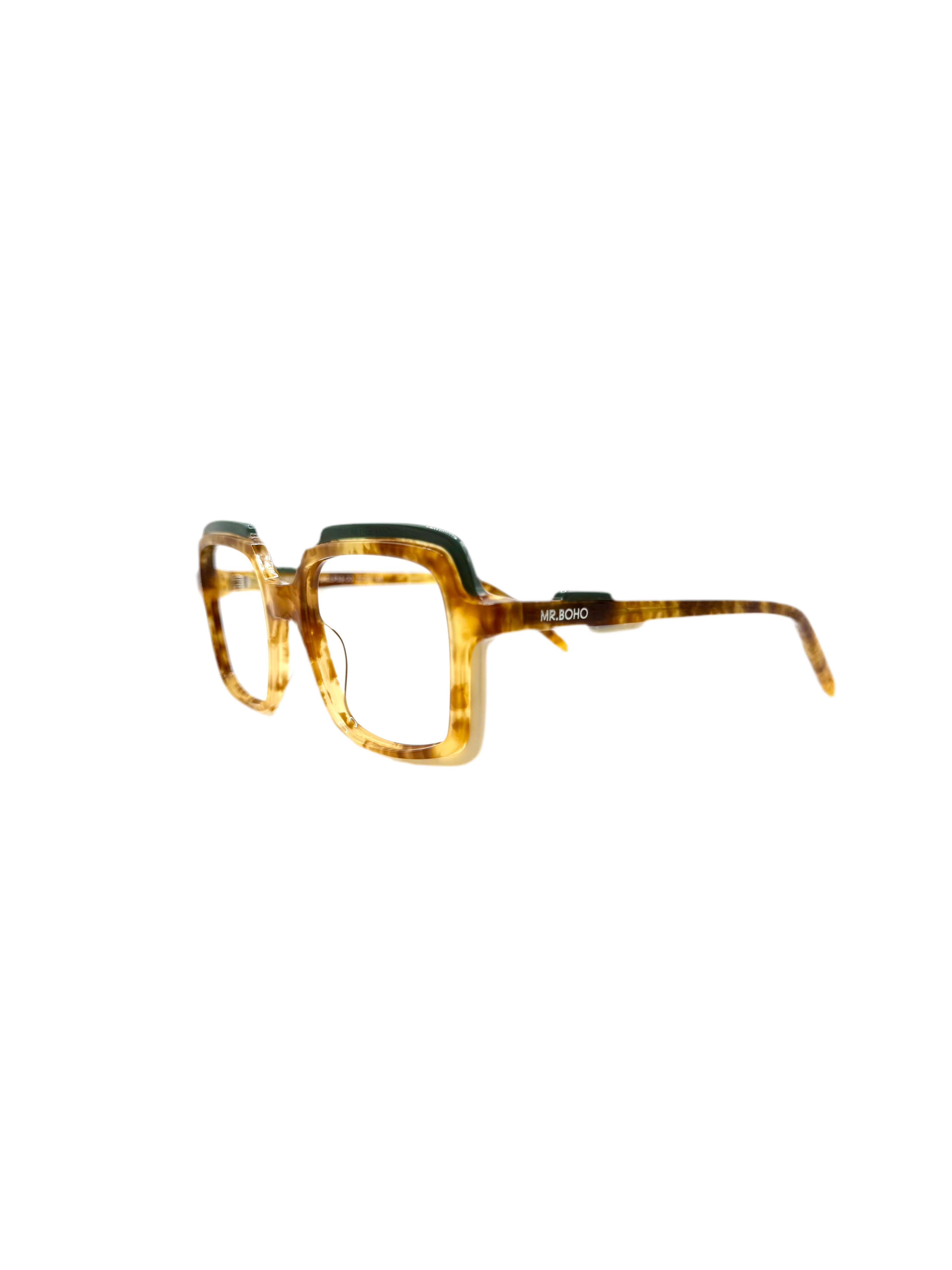 MR.BOHO – Barbara | Lunettes de vue femme écaille blonde bleu et blanche