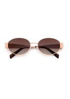 IKALY S393 – Lunettes de soleil femme métal rose gold verres brun