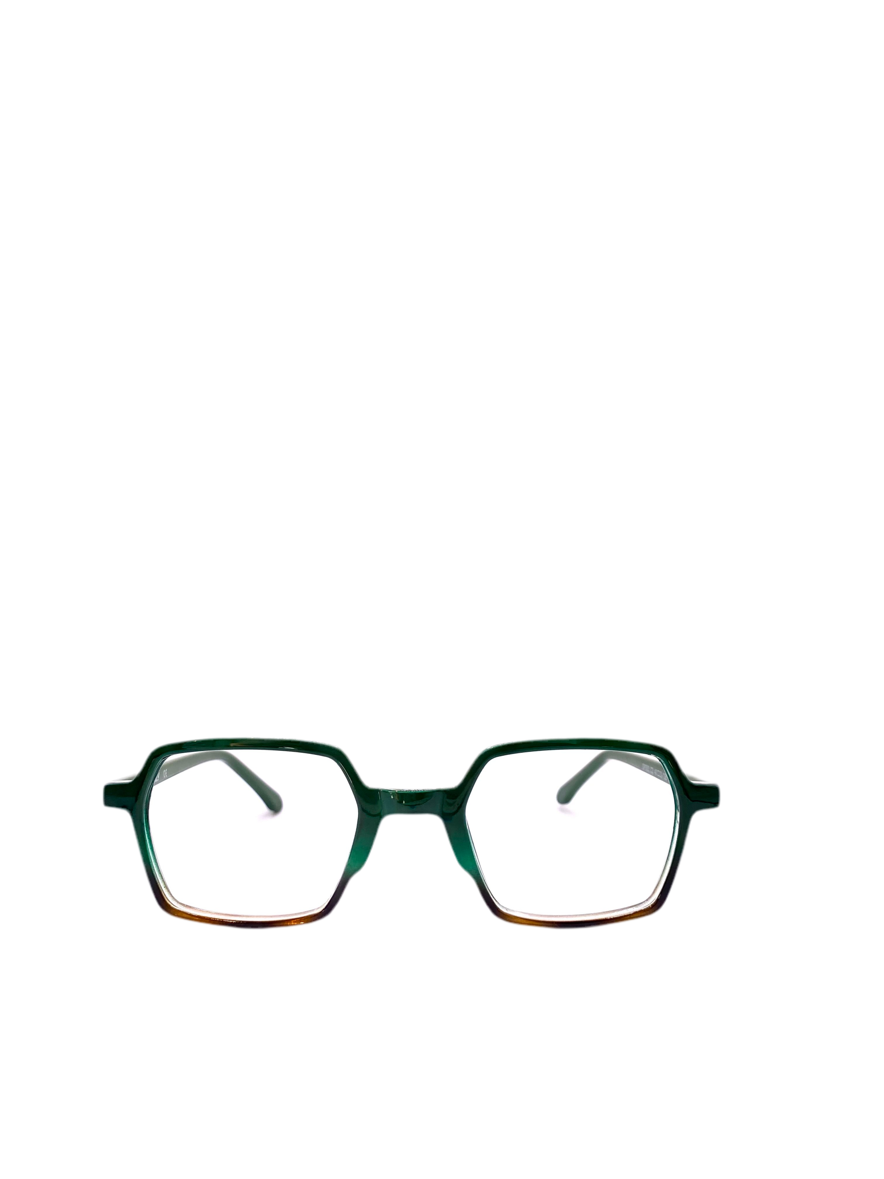 IKALY – OP353 | Lunettes de vue homme vert et écaille