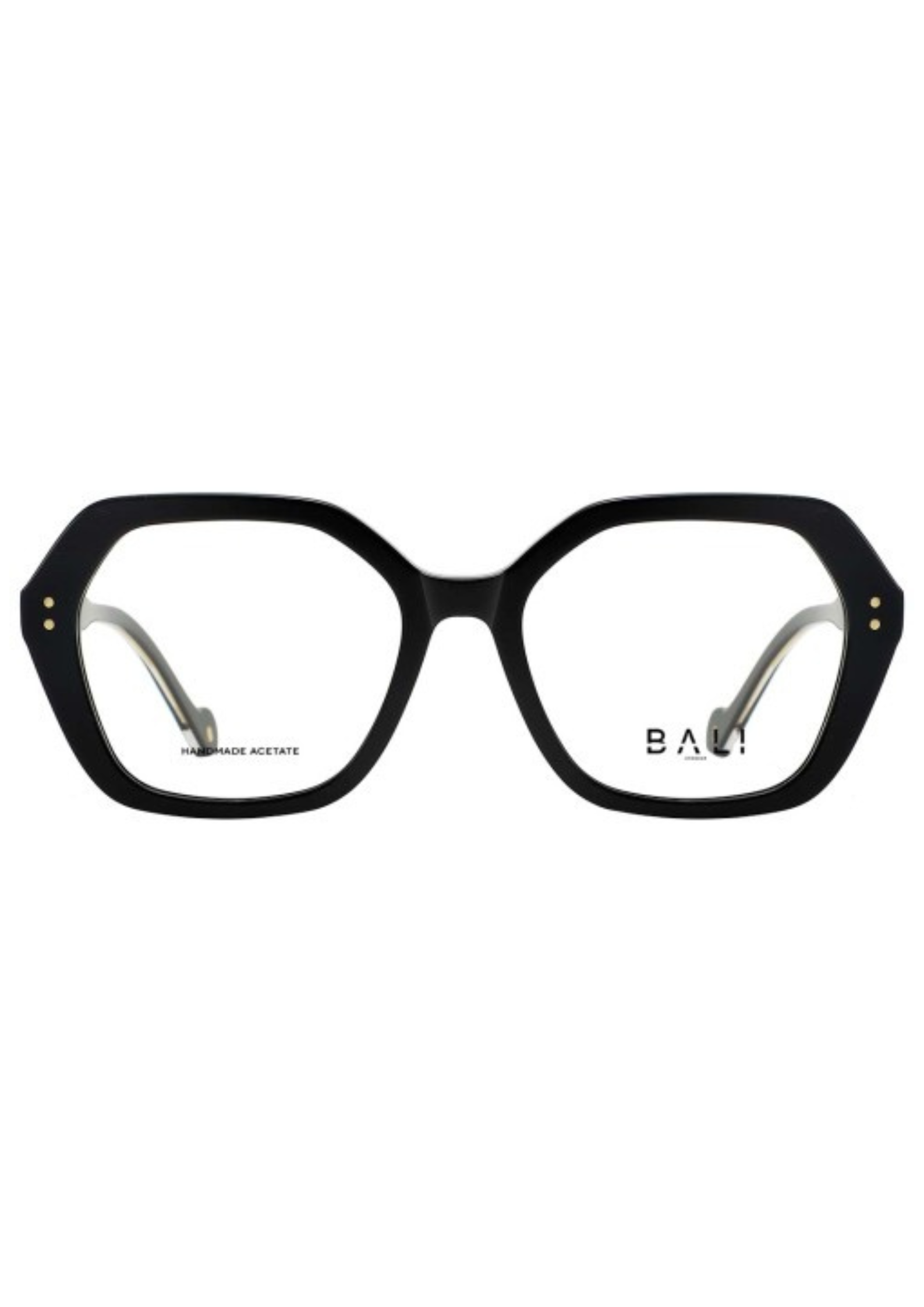 Bali – Joy | Lunettes de vue femme acétate noir et branche dorée