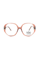Lou – F4 | Lunettes de vue femme cristal rose + clip solaire