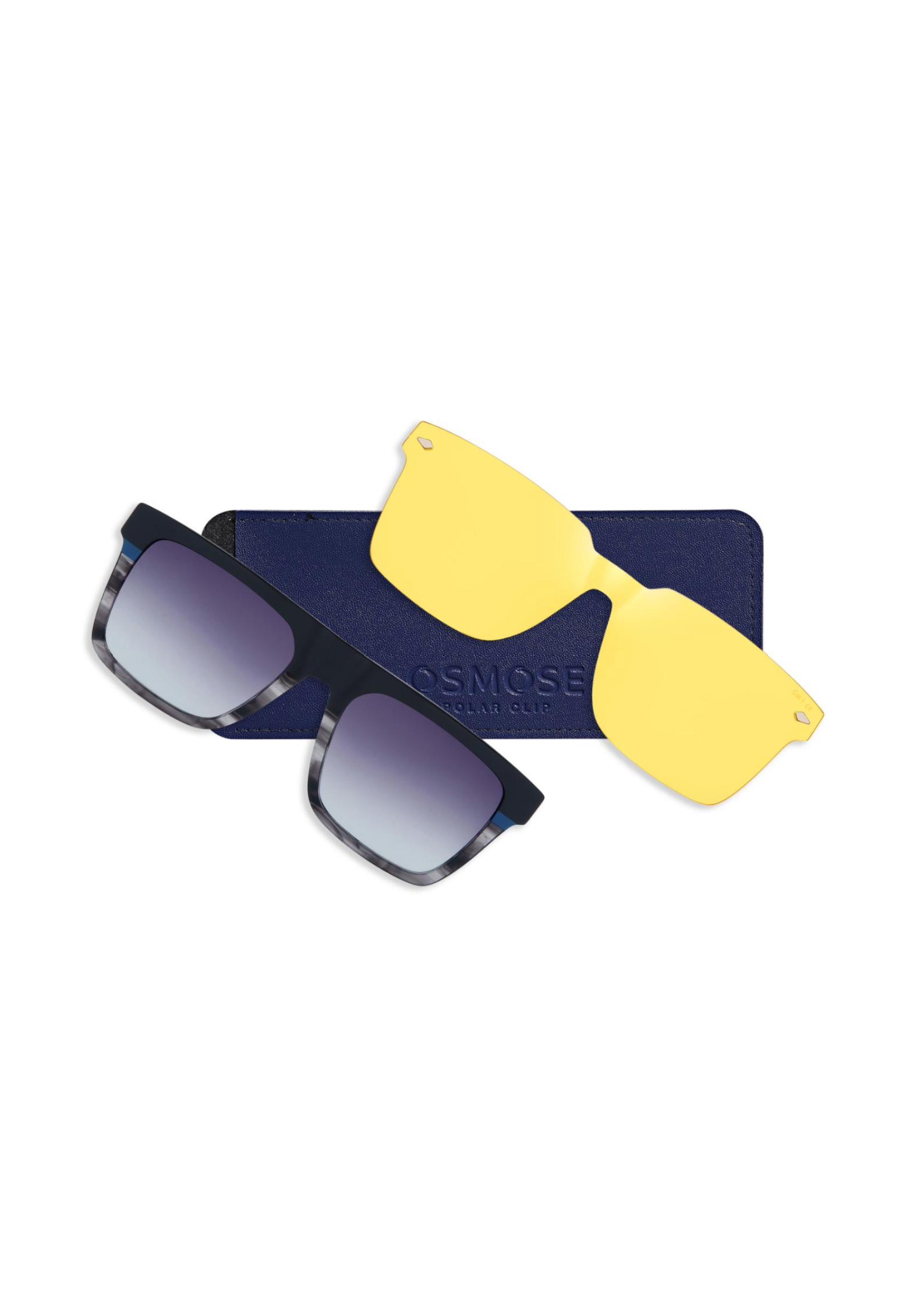 OSMOSE - OCP655 | Lunettes de vue homme acétate cristal gris et noir à clip