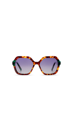 KOMONO Iggy – Lunettes de soleil femme écaille et vert