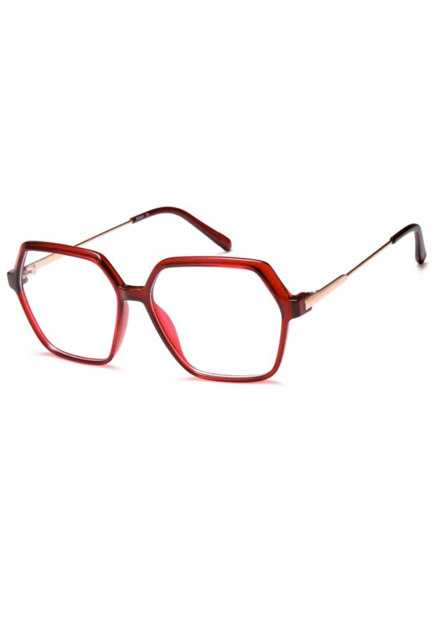 IKALY – OP422 | Lunettes de vue femme cristal rouge et doré