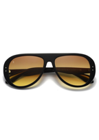 BALI lorna – Lunettes de soleil femme acétate noir verres orange dégradé