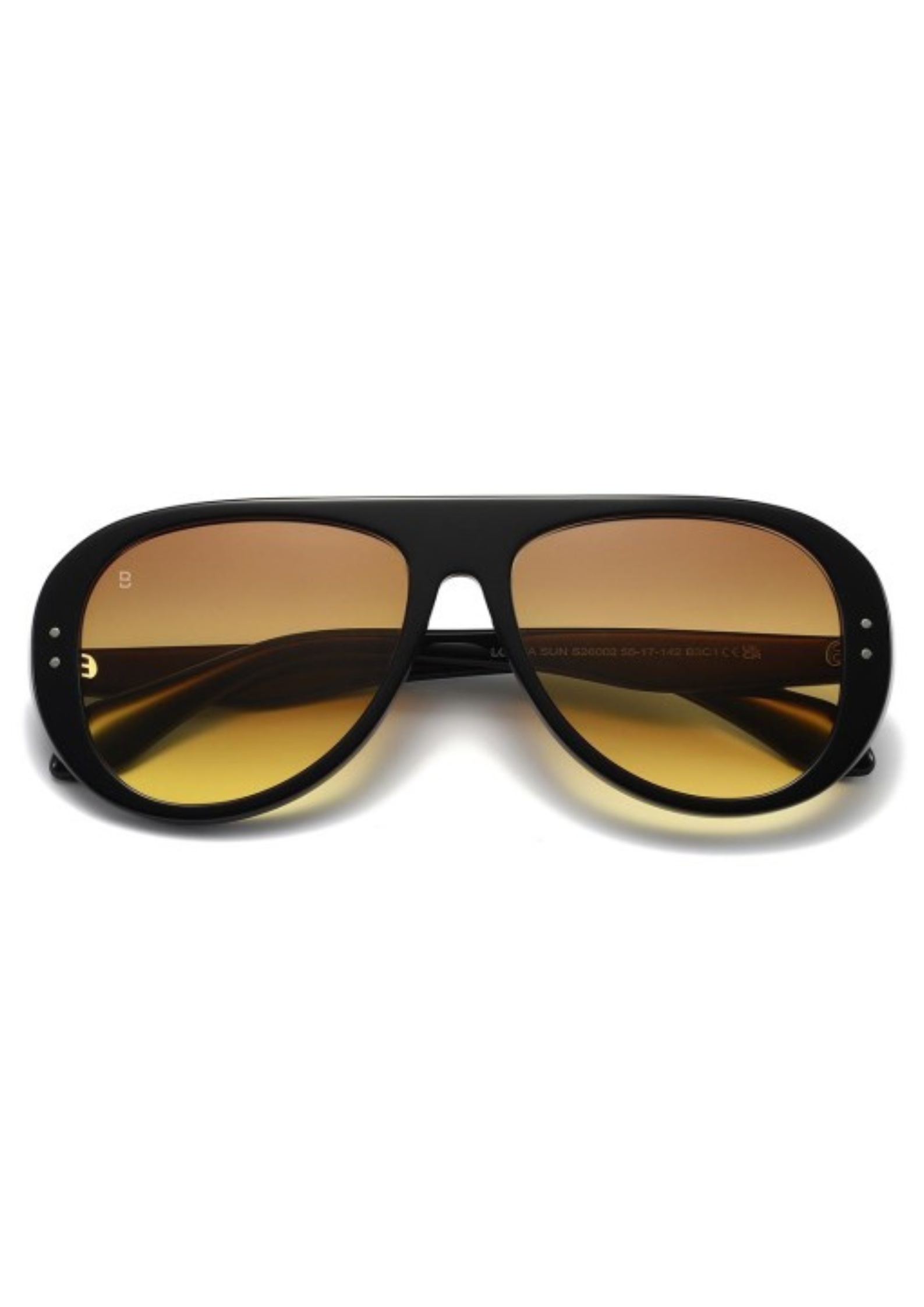 BALI lorna – Lunettes de soleil femme acétate noir verres orange dégradé