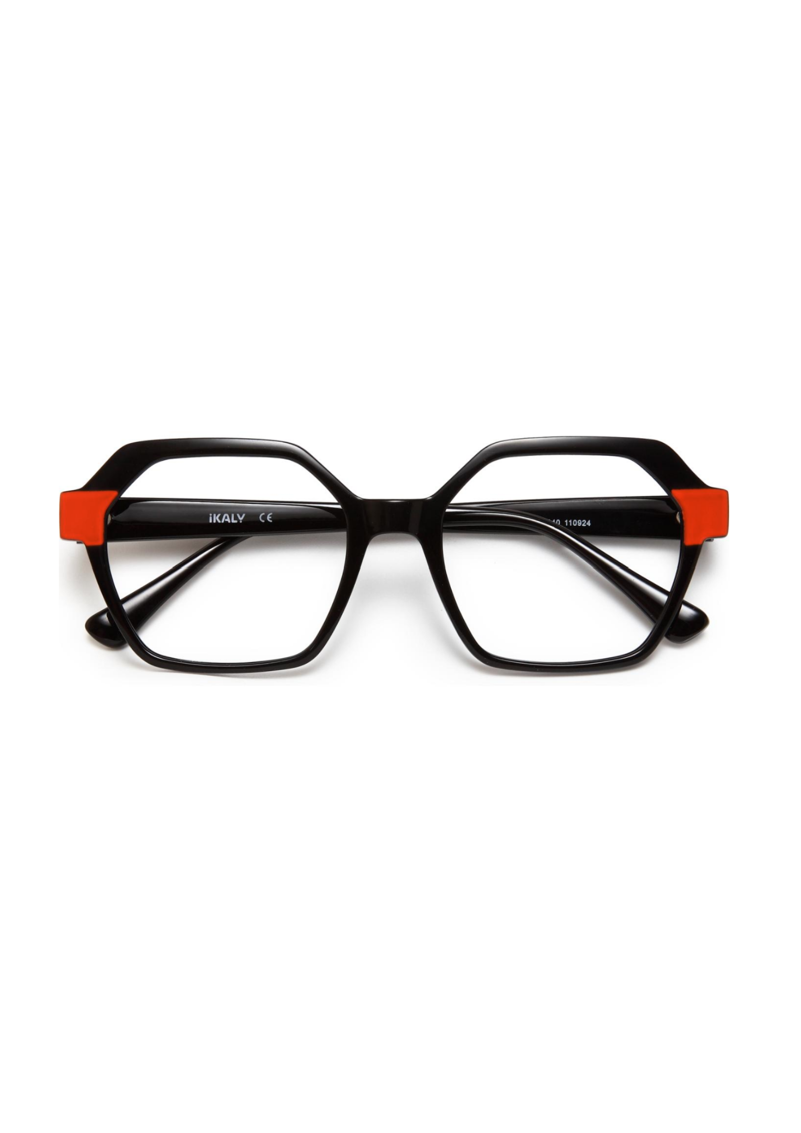 IKALY – OP408 | Lunettes de vue femme Noir & Rouge Corail