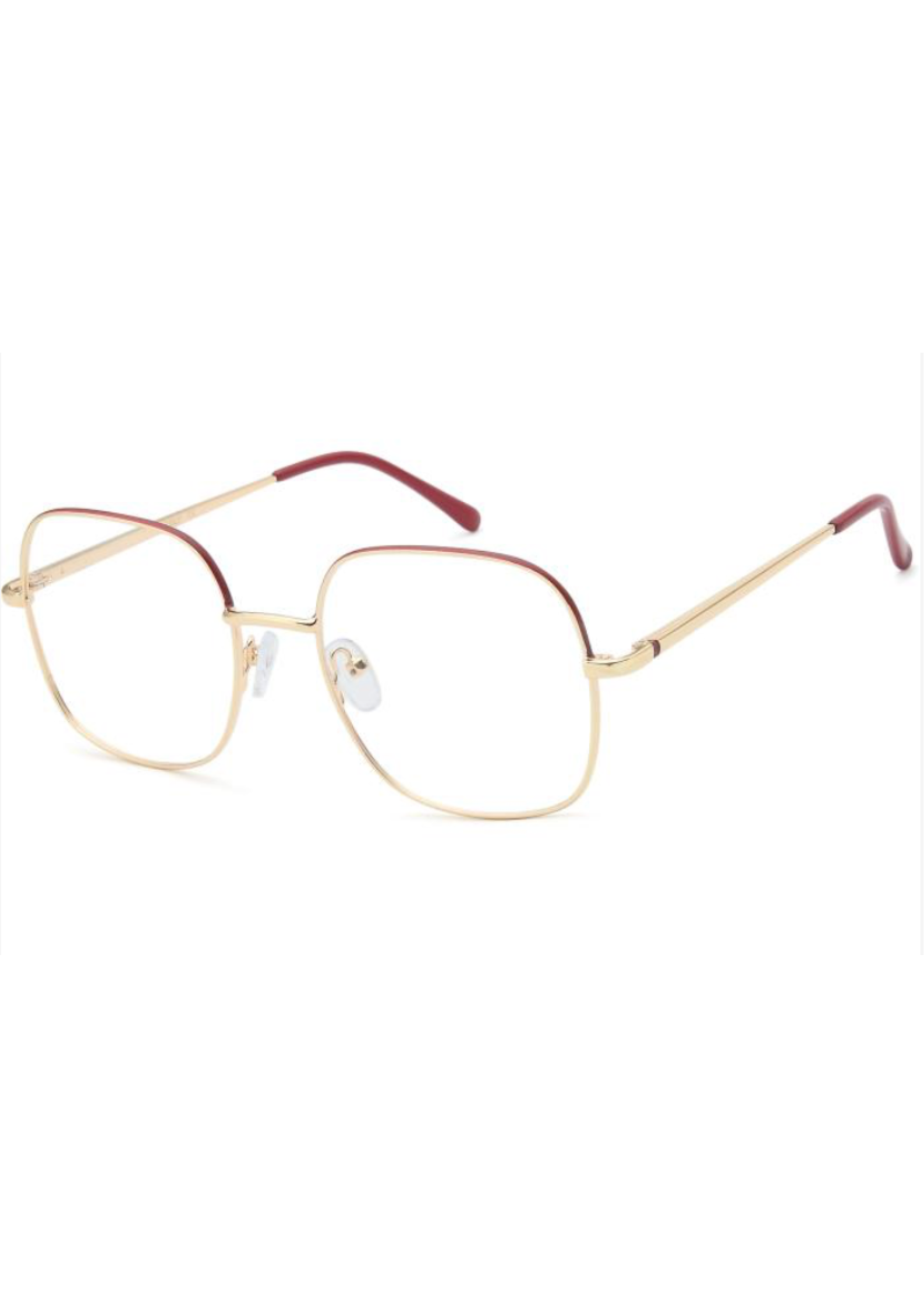 IKALY – P313 | Lunettes de vue femme doré et bordeaux