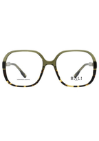 Bali – Queen | Lunettes de vue femme cristal vert et écaille en acétate
