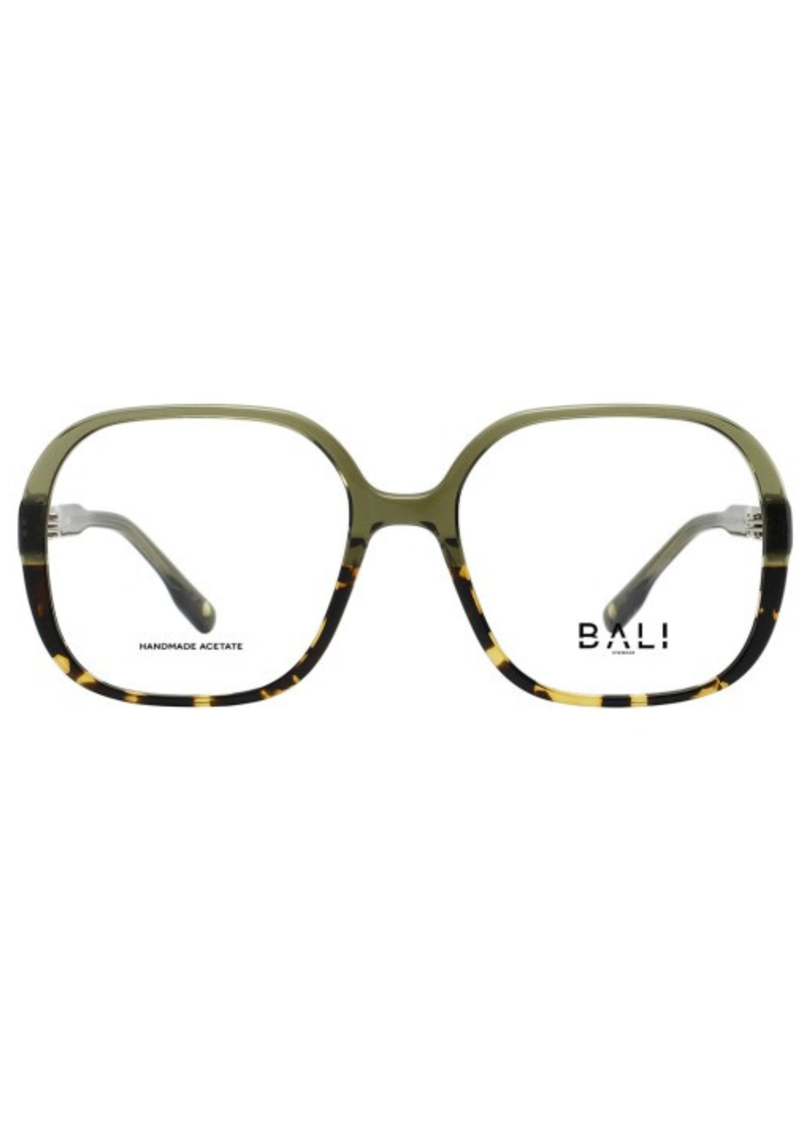 Bali – Queen | Lunettes de vue femme cristal vert et écaille en acétate