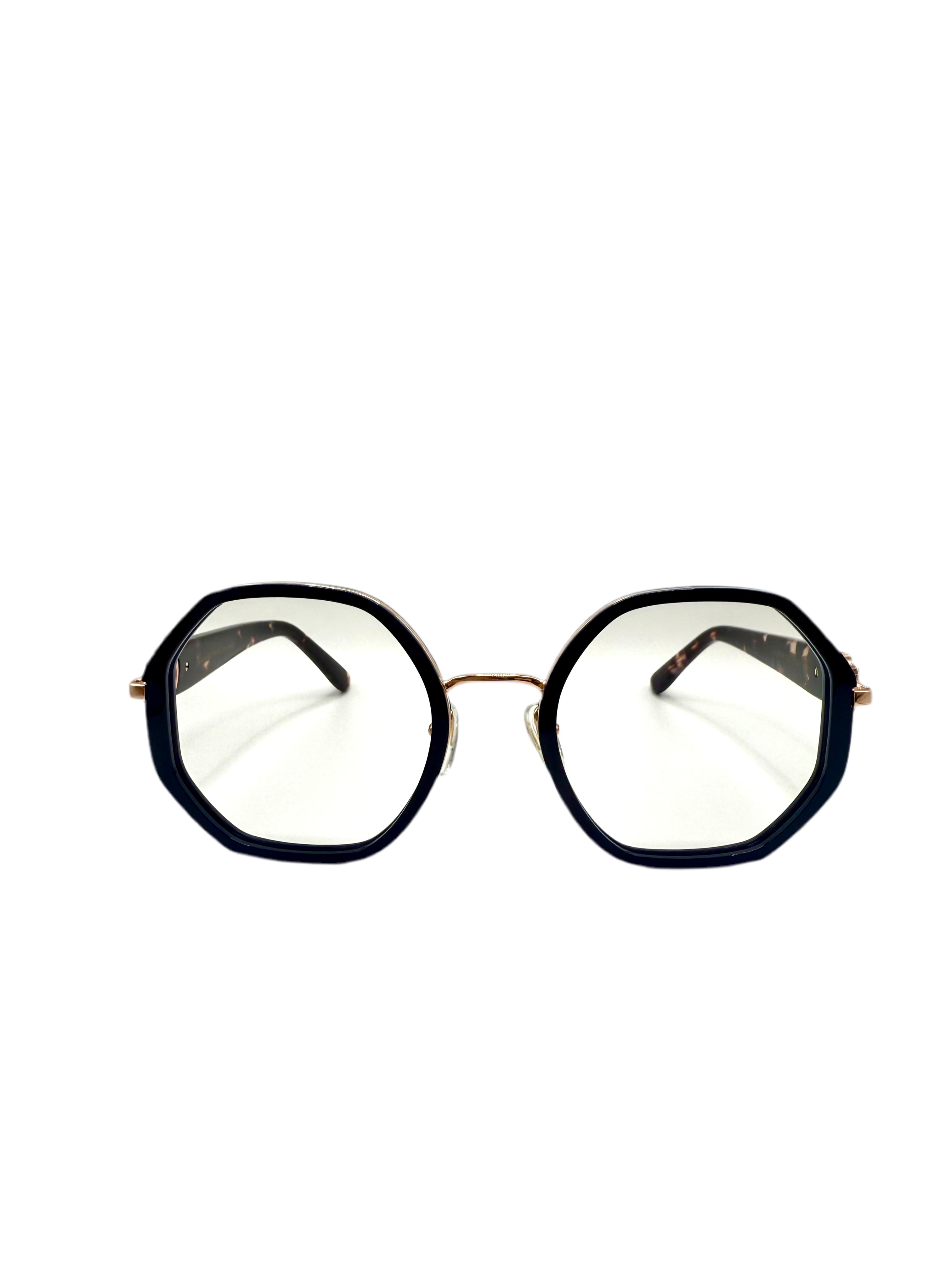 LANCEL – LA90058 | Lunettes de vue femme combiné écaille, rose gold et bleu marine en acétate