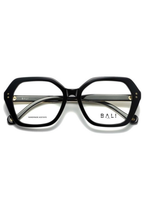 Bali – Joy | Lunettes de vue femme acétate noir et branche dorée