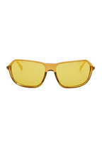 Jacquemus 212  – doré, cristal et verres jaune | Lunettes de soleil en acétate branche métal