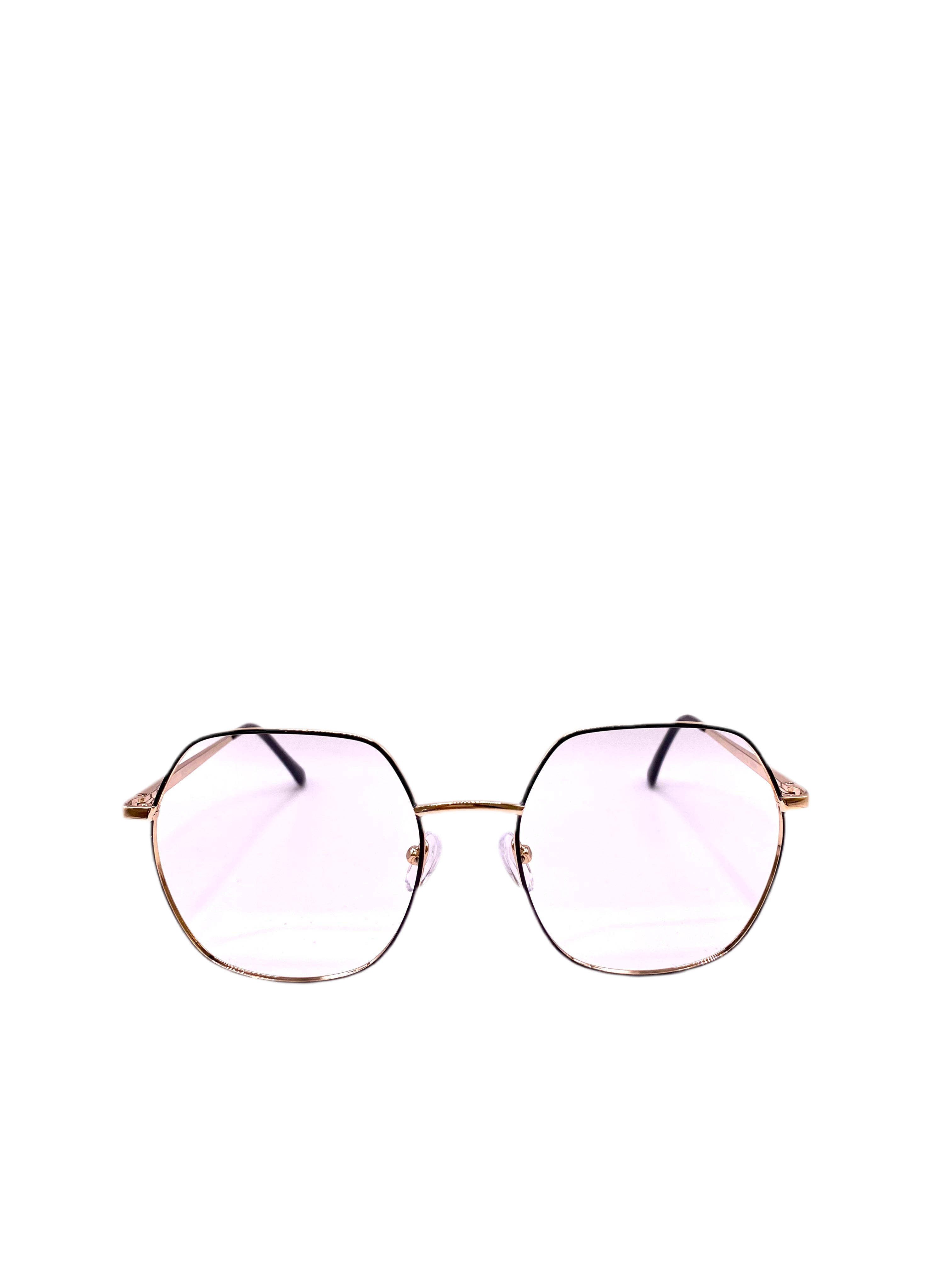 IKALY – P319 | Lunettes de vue femme noir et doré en métal