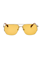 Jacquemus AVIADOR – argenté et jaune | Lunettes de soleil en métal