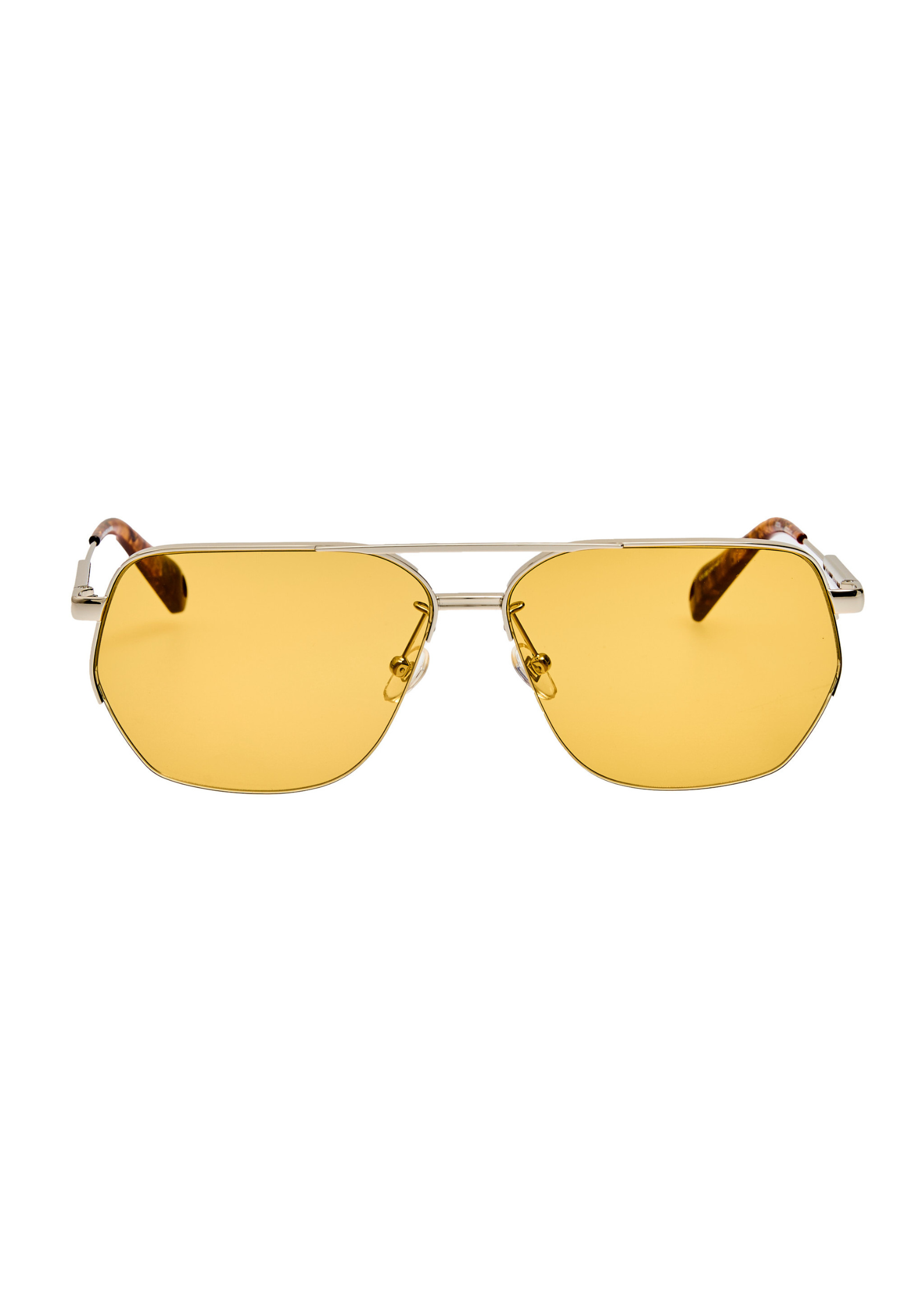 Jacquemus AVIADOR – argenté et jaune | Lunettes de soleil en métal