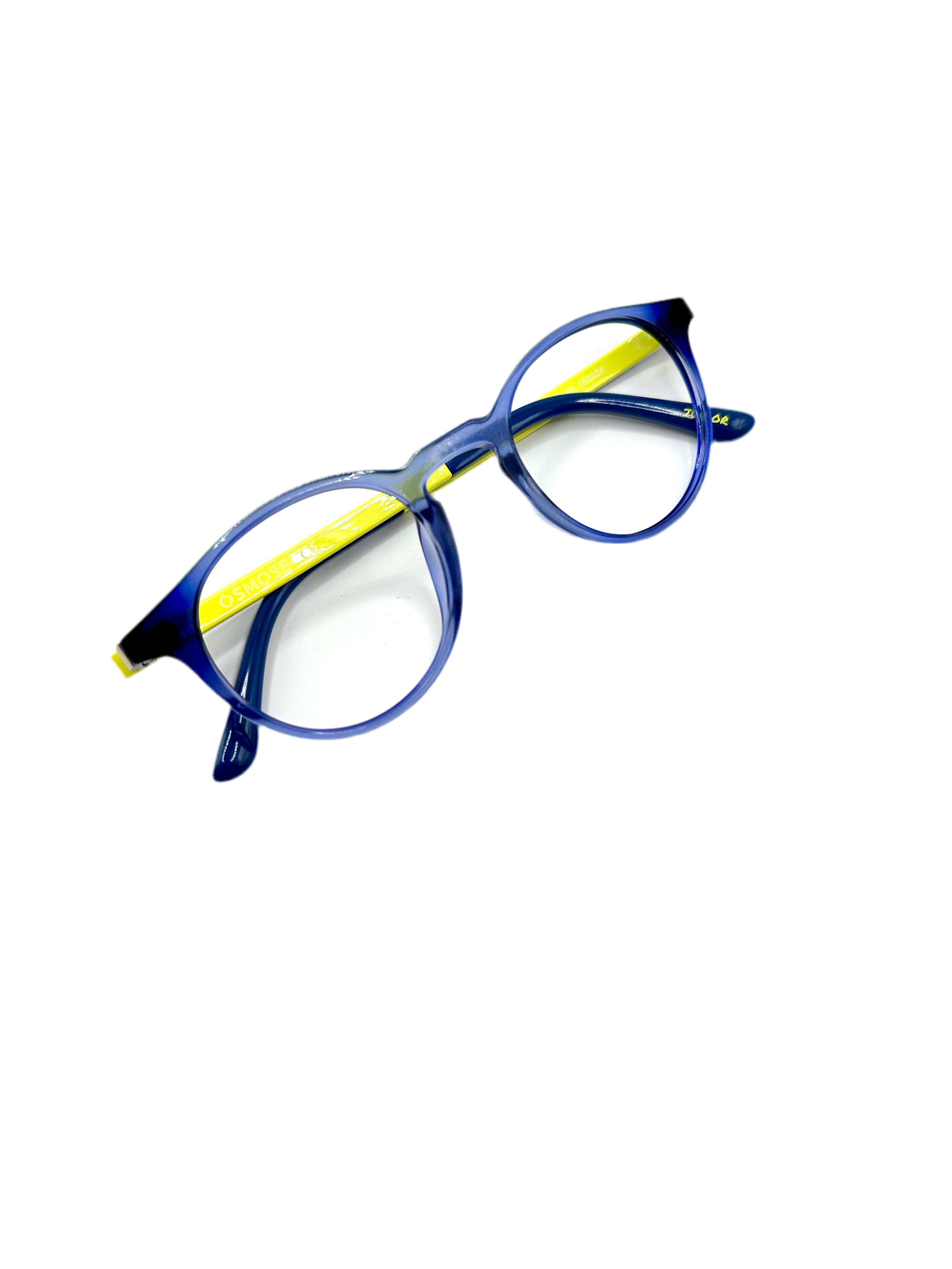 OSMOSE - OCP589 | Lunettes de vue enfant ultem cristal bleu & jaune à clip