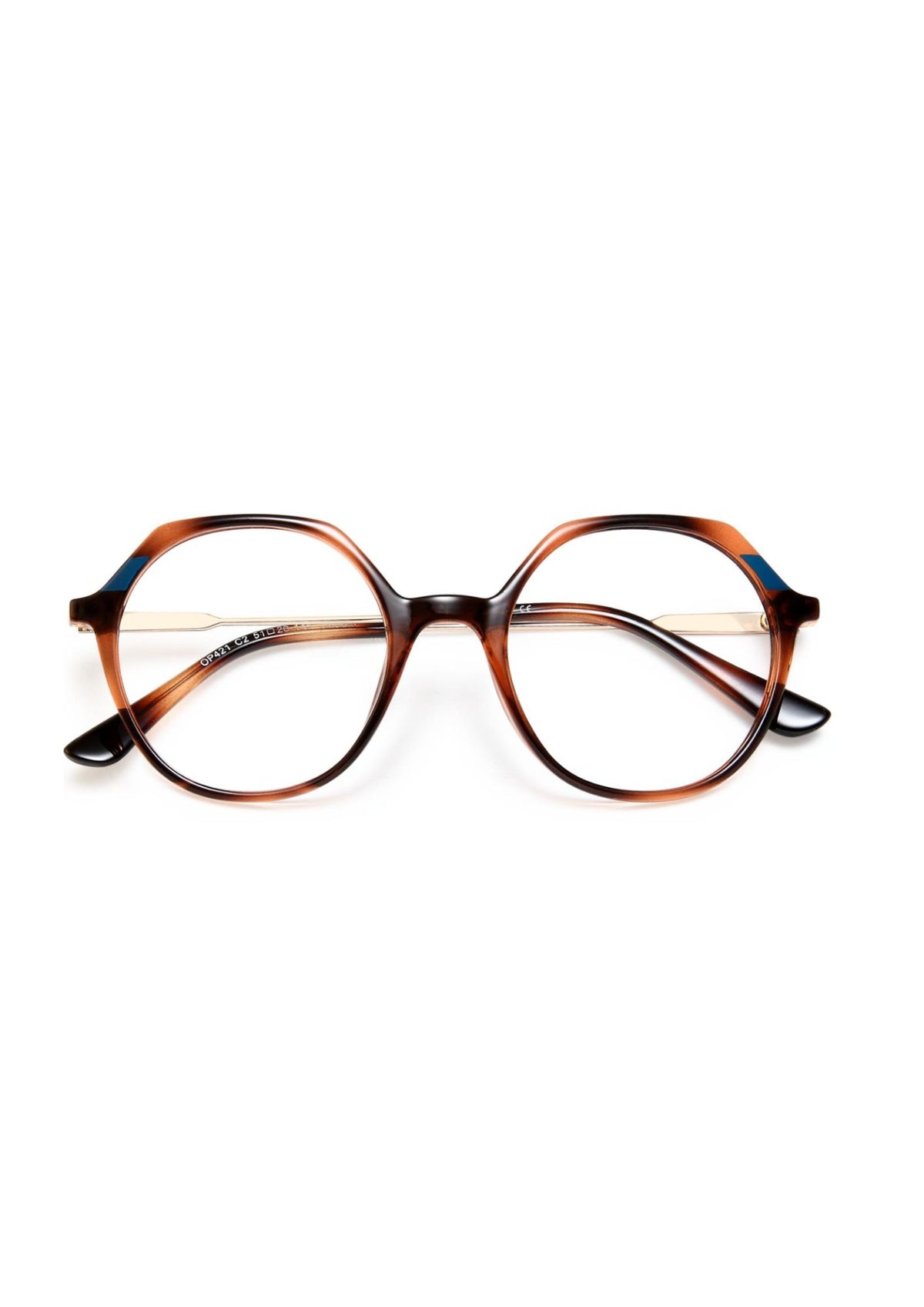 IKALY – OP421 | Lunettes de vue femme écaille et branche doré