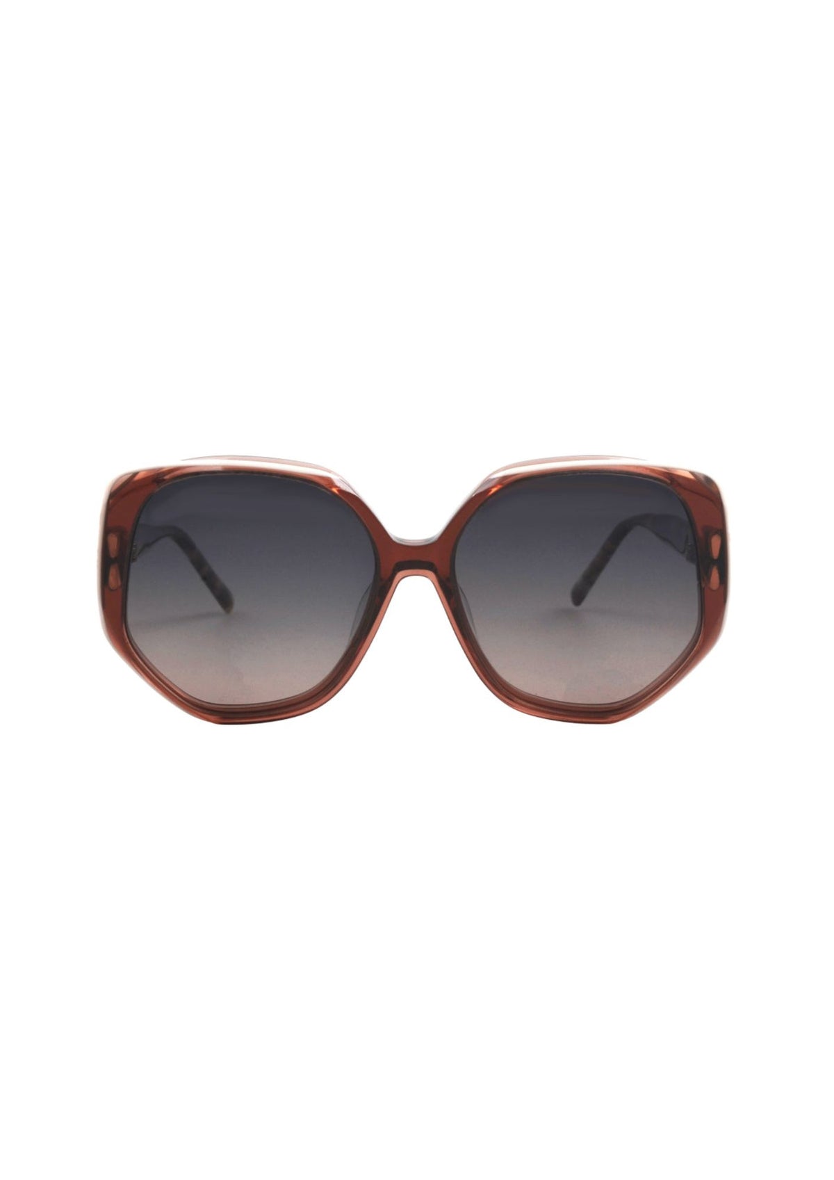 Lou – F4 | Lunettes de vue femme cristal rose + clip solaire