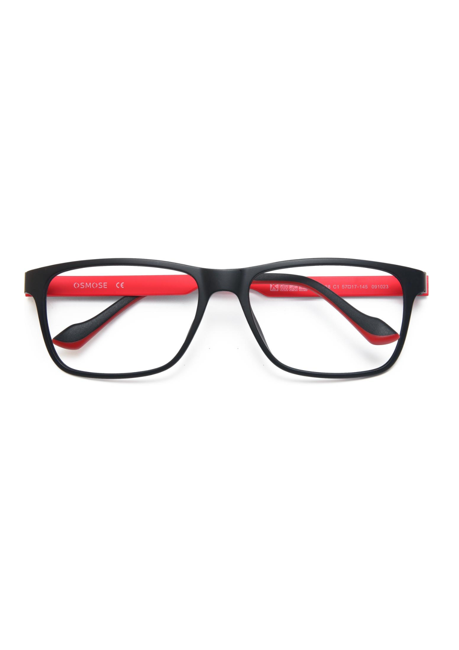 OSMOSE - OCP538 | Lunettes de vue homme ultem noir intérieur rouge à clip