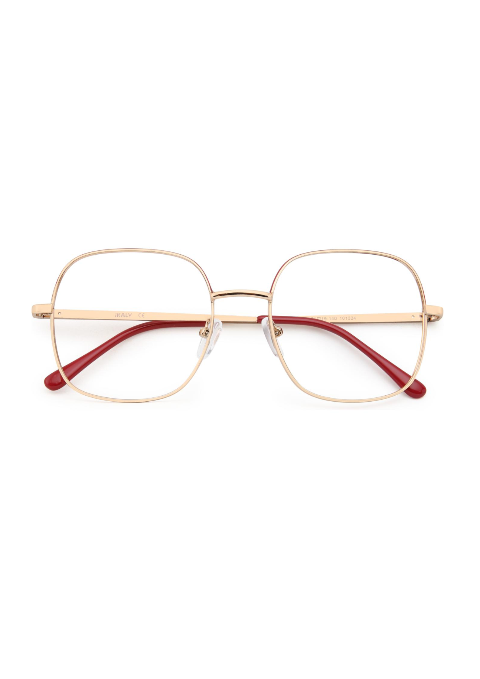 IKALY – P313 | Lunettes de vue femme doré et bordeaux