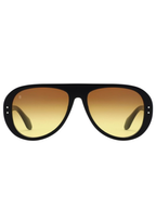 BALI lorna – Lunettes de soleil femme acétate noir verres orange dégradé