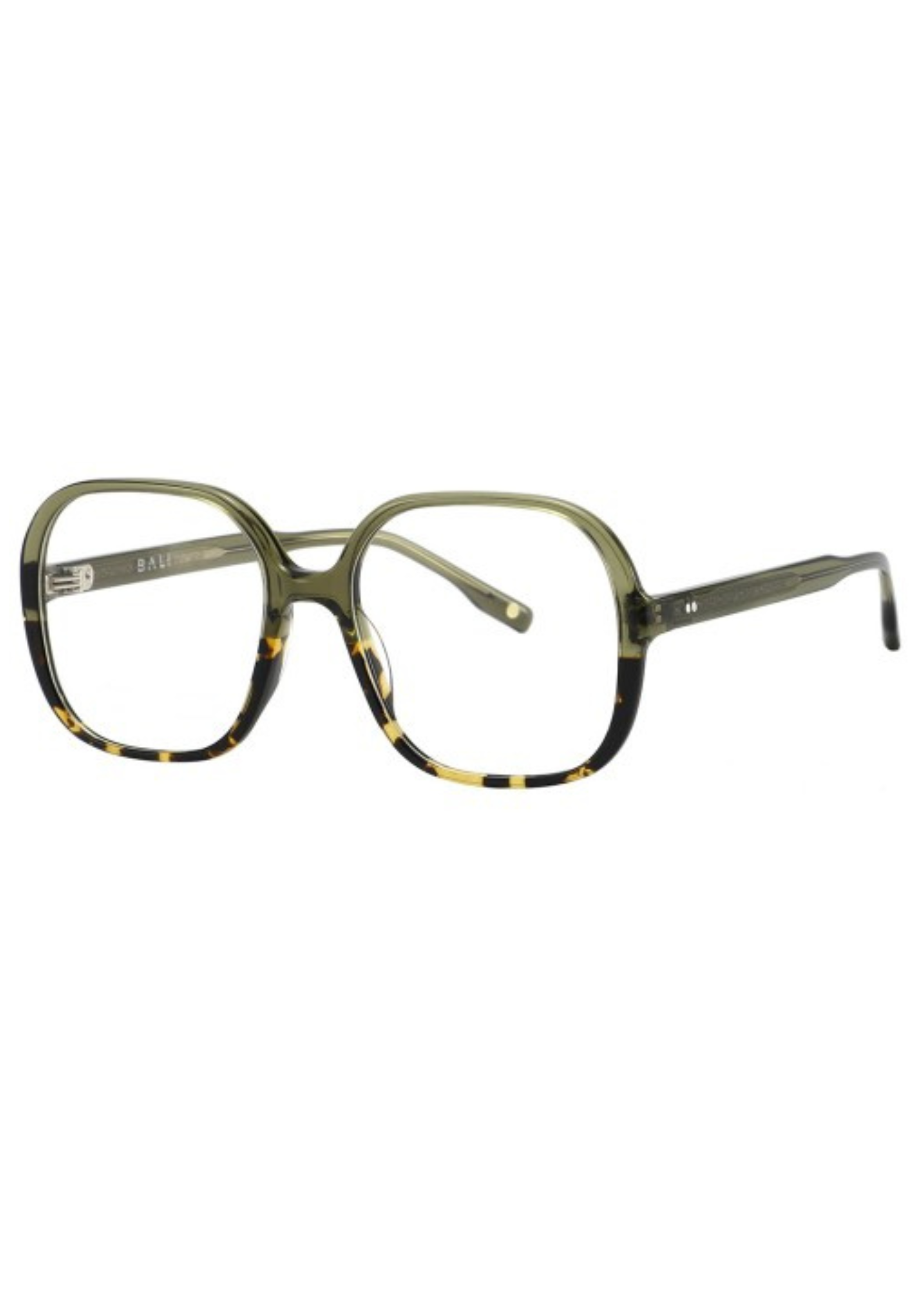 Bali – Queen | Lunettes de vue femme cristal vert et écaille en acétate