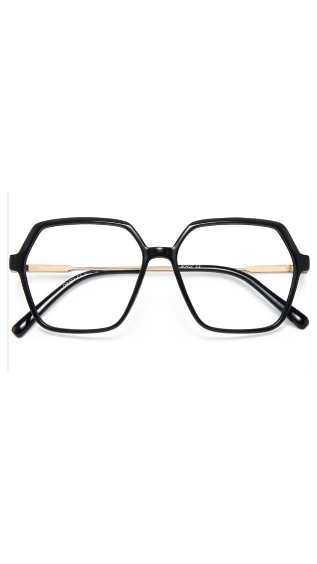 IKALY – OP422 | Lunettes de vue femme cristal noir et doré