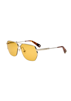 Jacquemus AVIADOR – argenté et jaune | Lunettes de soleil en métal
