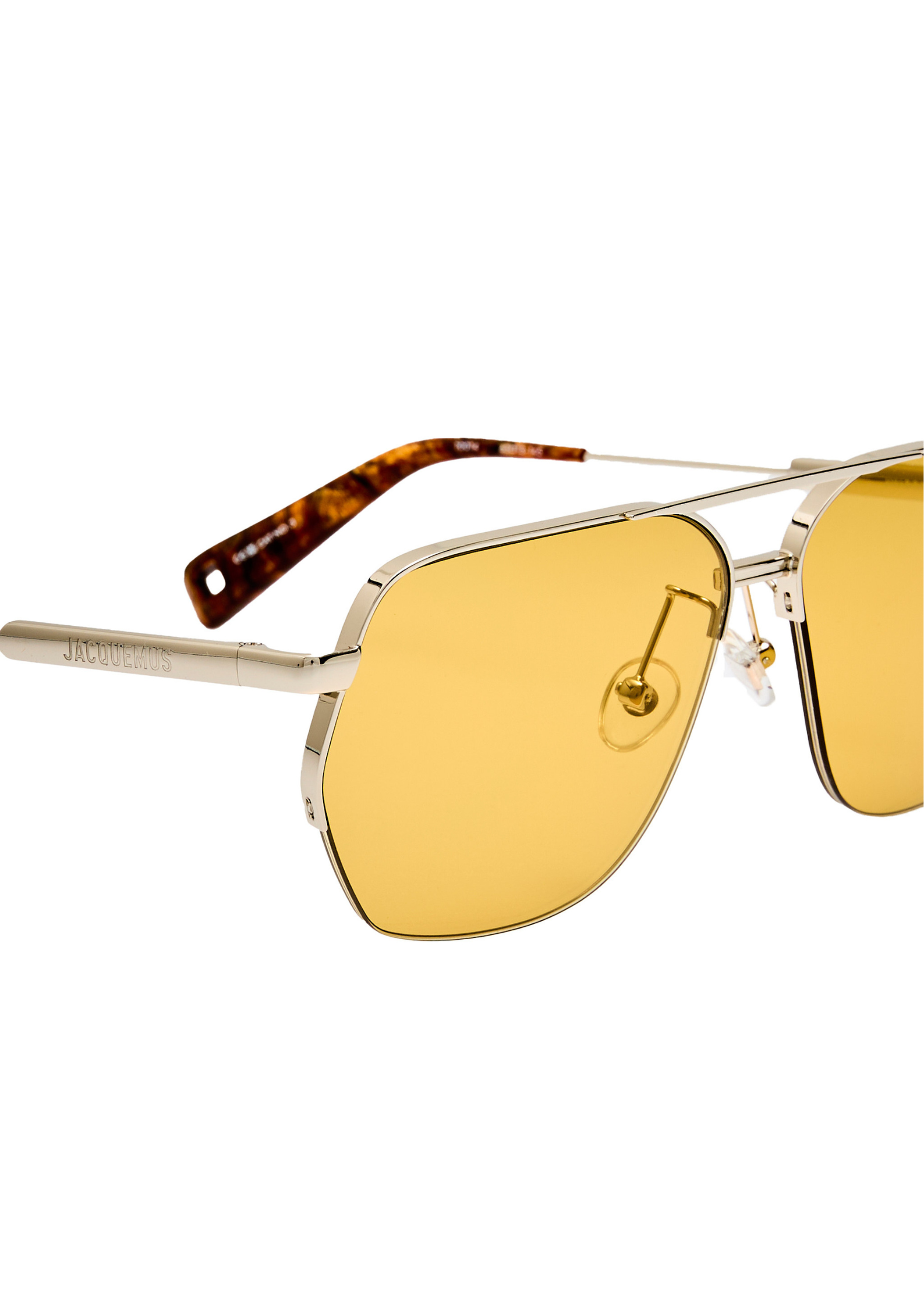 Jacquemus AVIADOR – argenté et jaune | Lunettes de soleil en métal