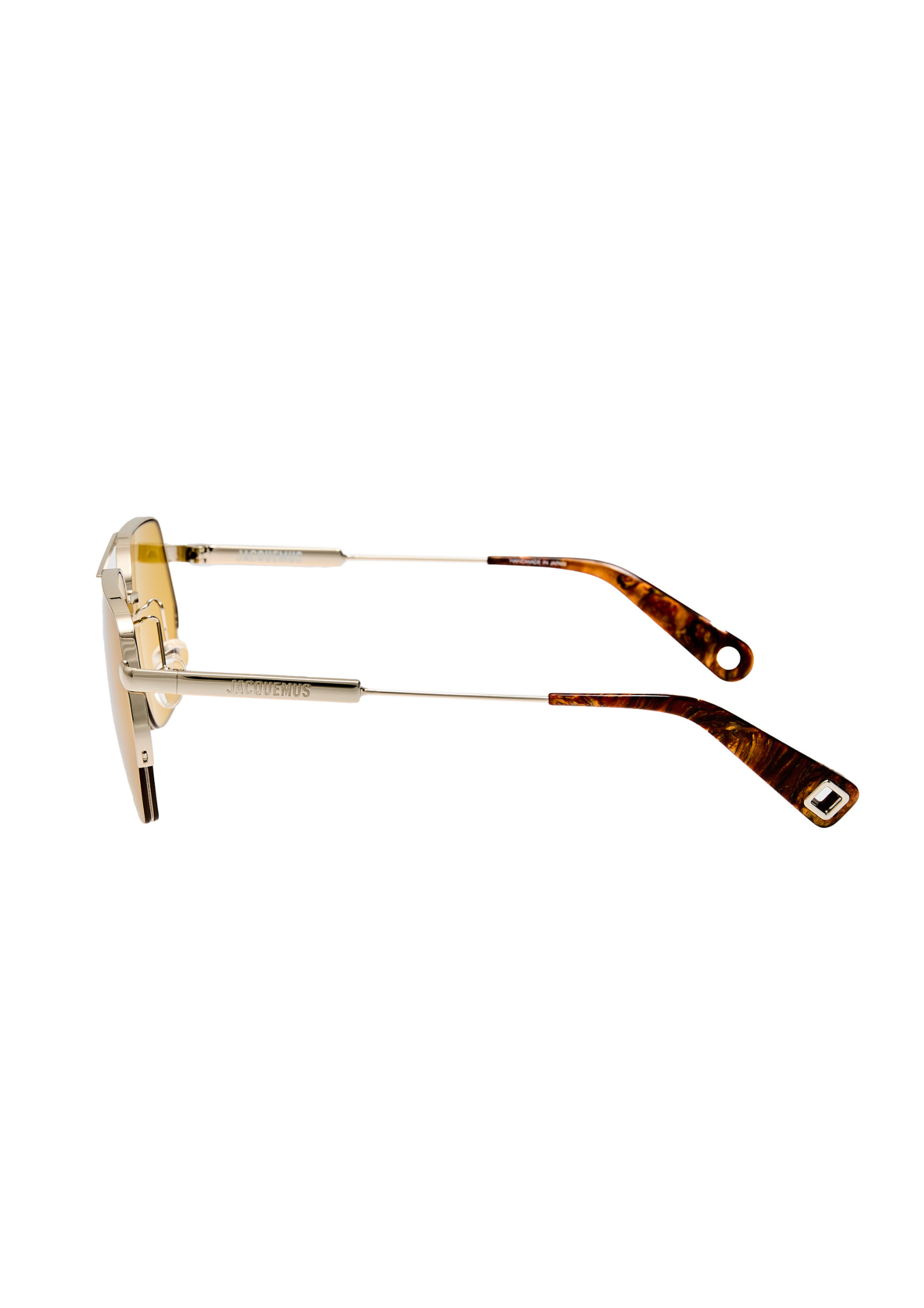 Jacquemus AVIADOR – argenté et jaune | Lunettes de soleil en métal